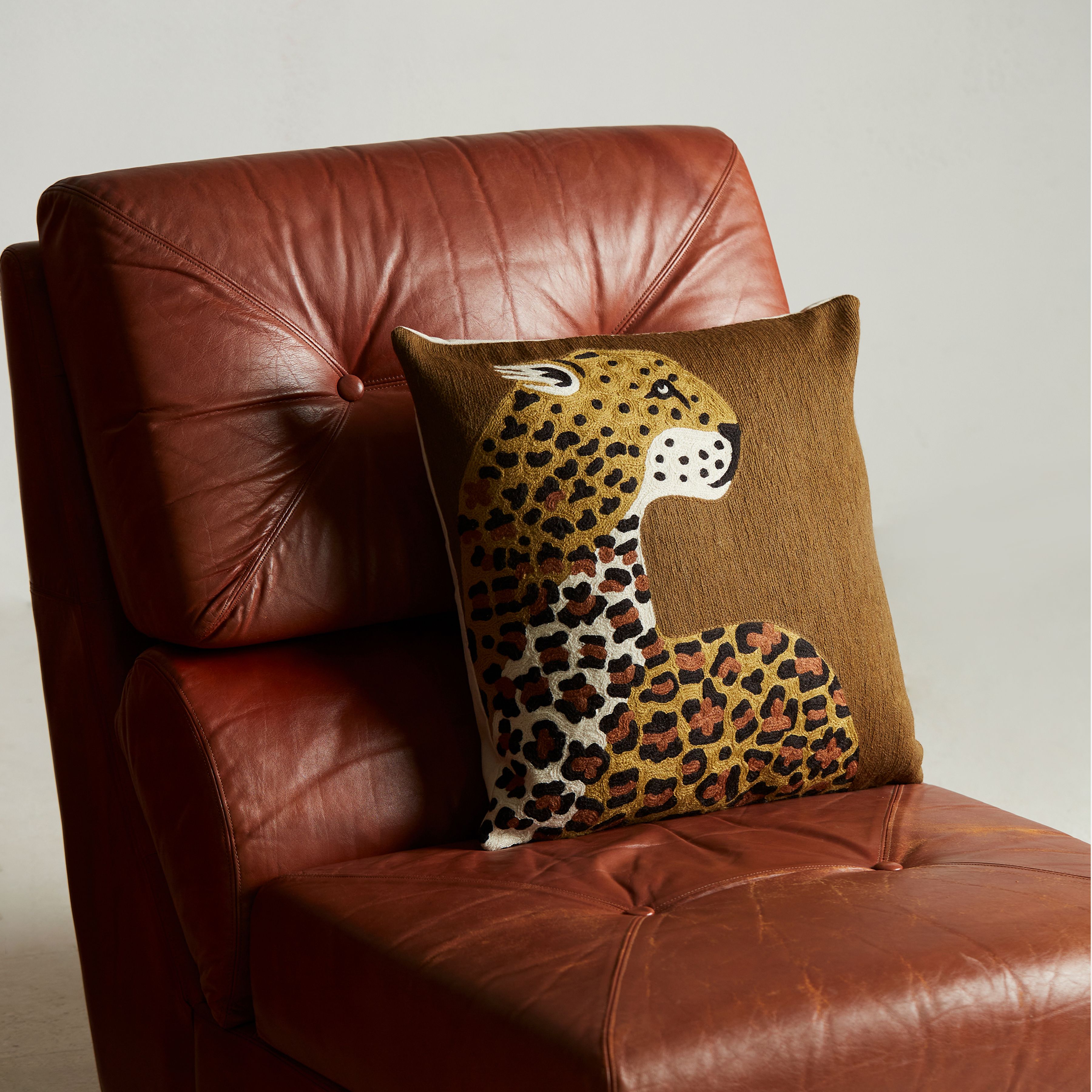 Housse de Coussin 45 - Leopard - Safran