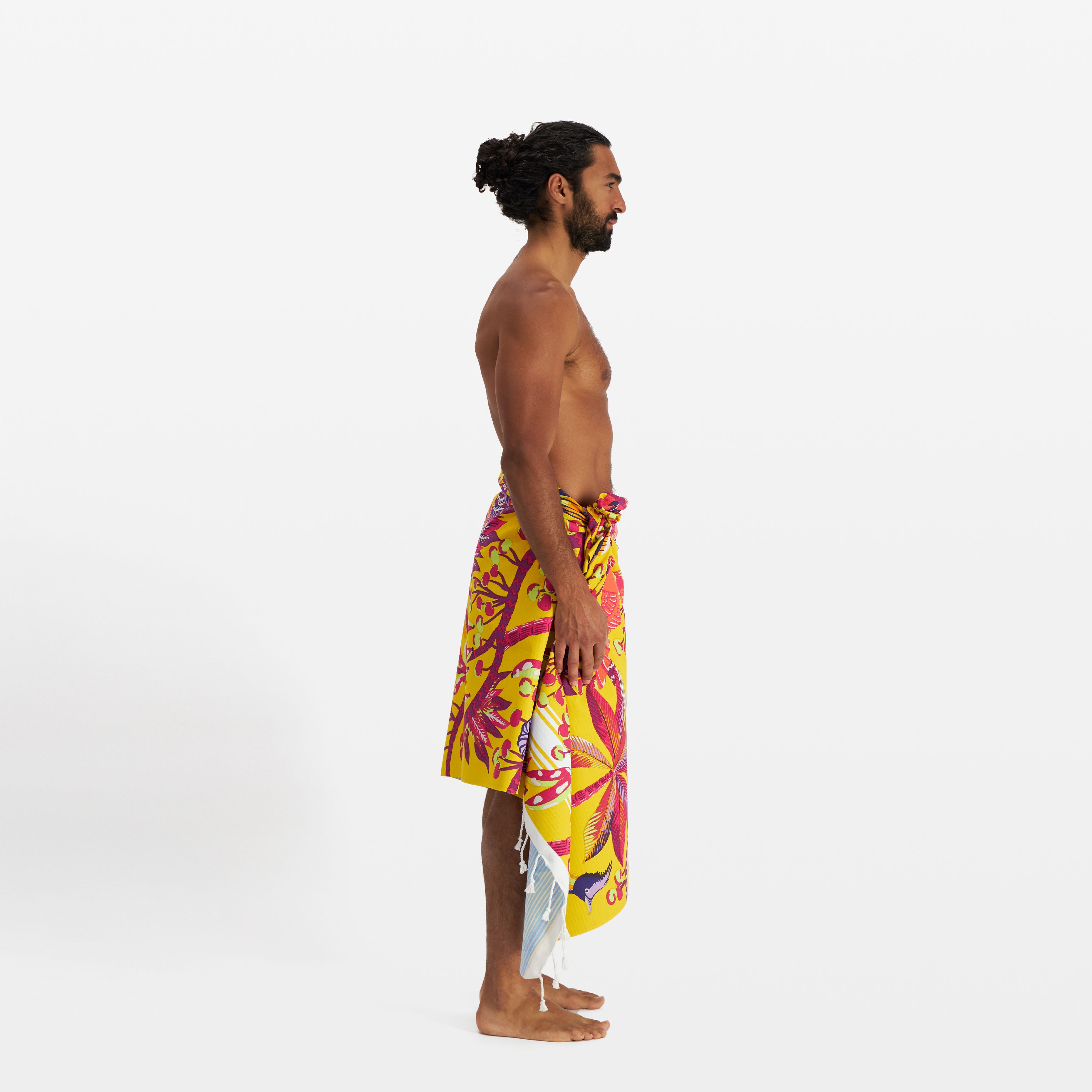 Fouta Towel 100 - Cerise - Yellow