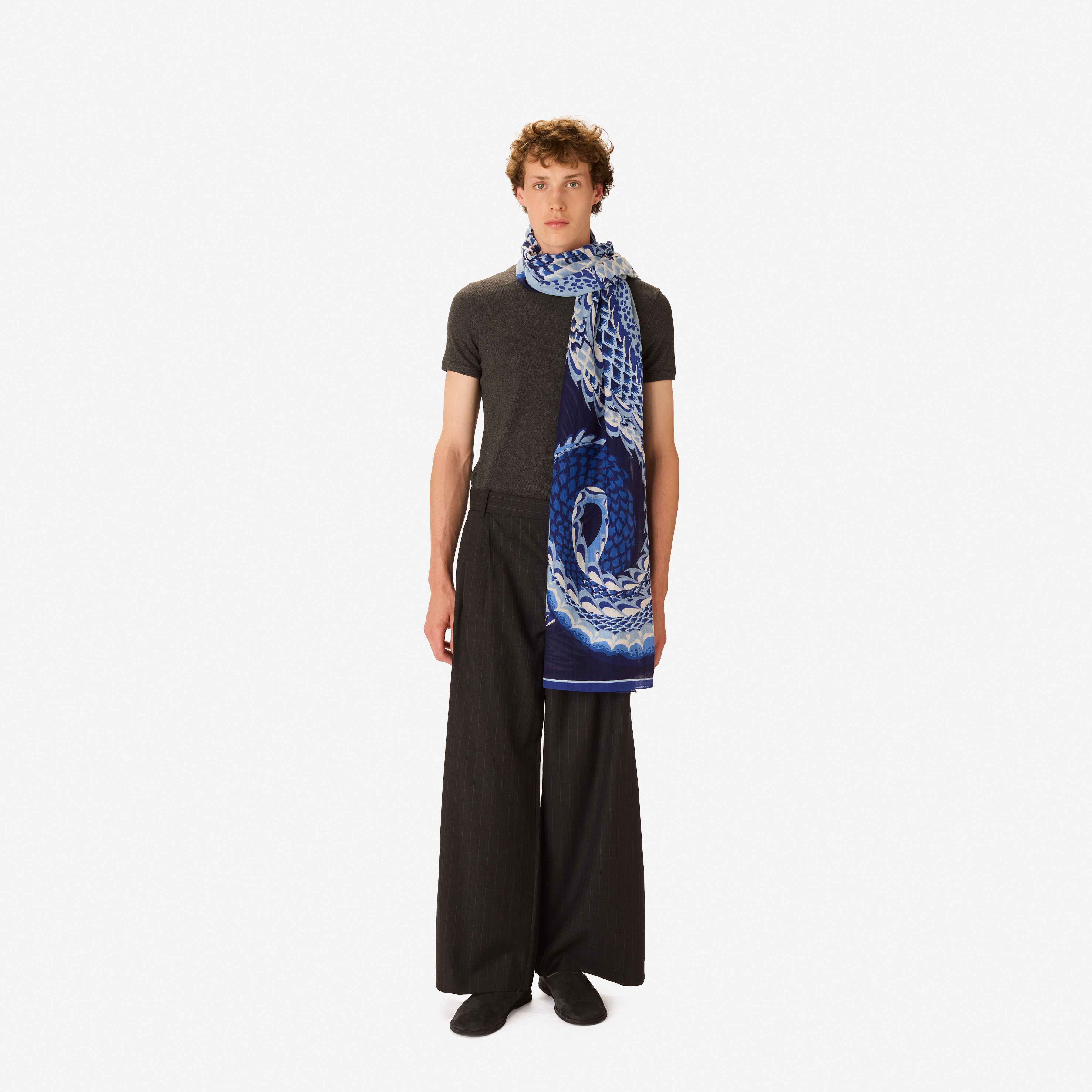Scarf 100 - Croco - Navy