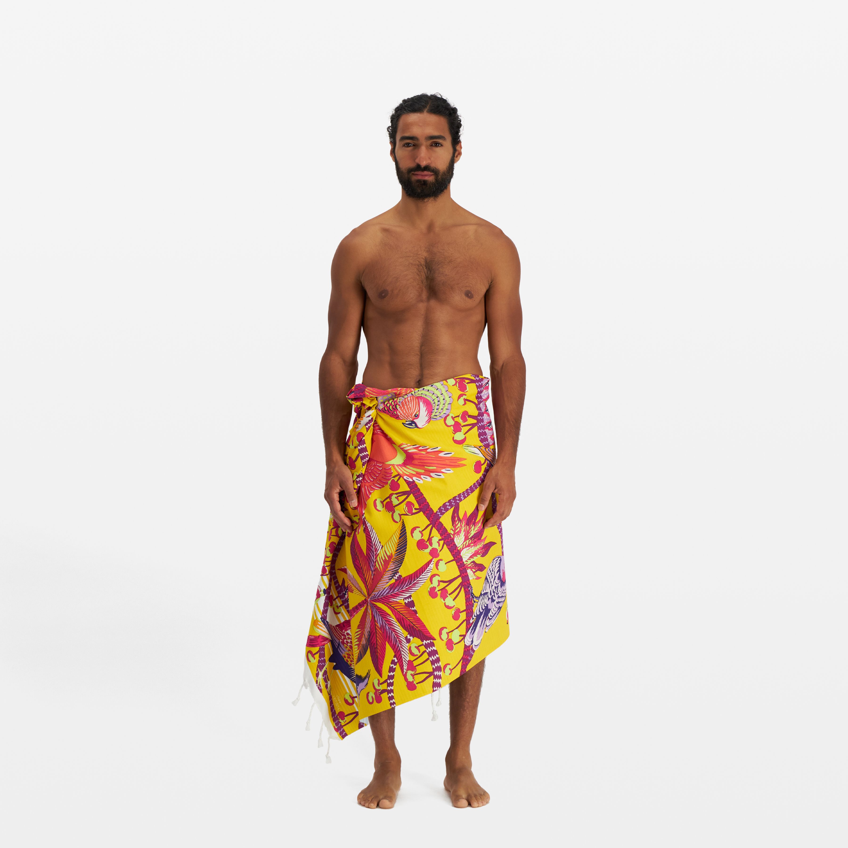 Fouta Towel 100 - Cerise - Yellow