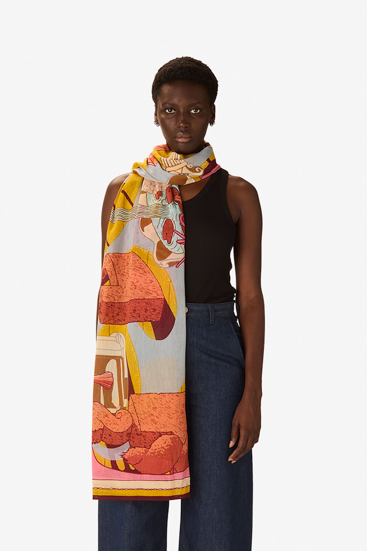 Scarf 100 - Jardin - Yellow