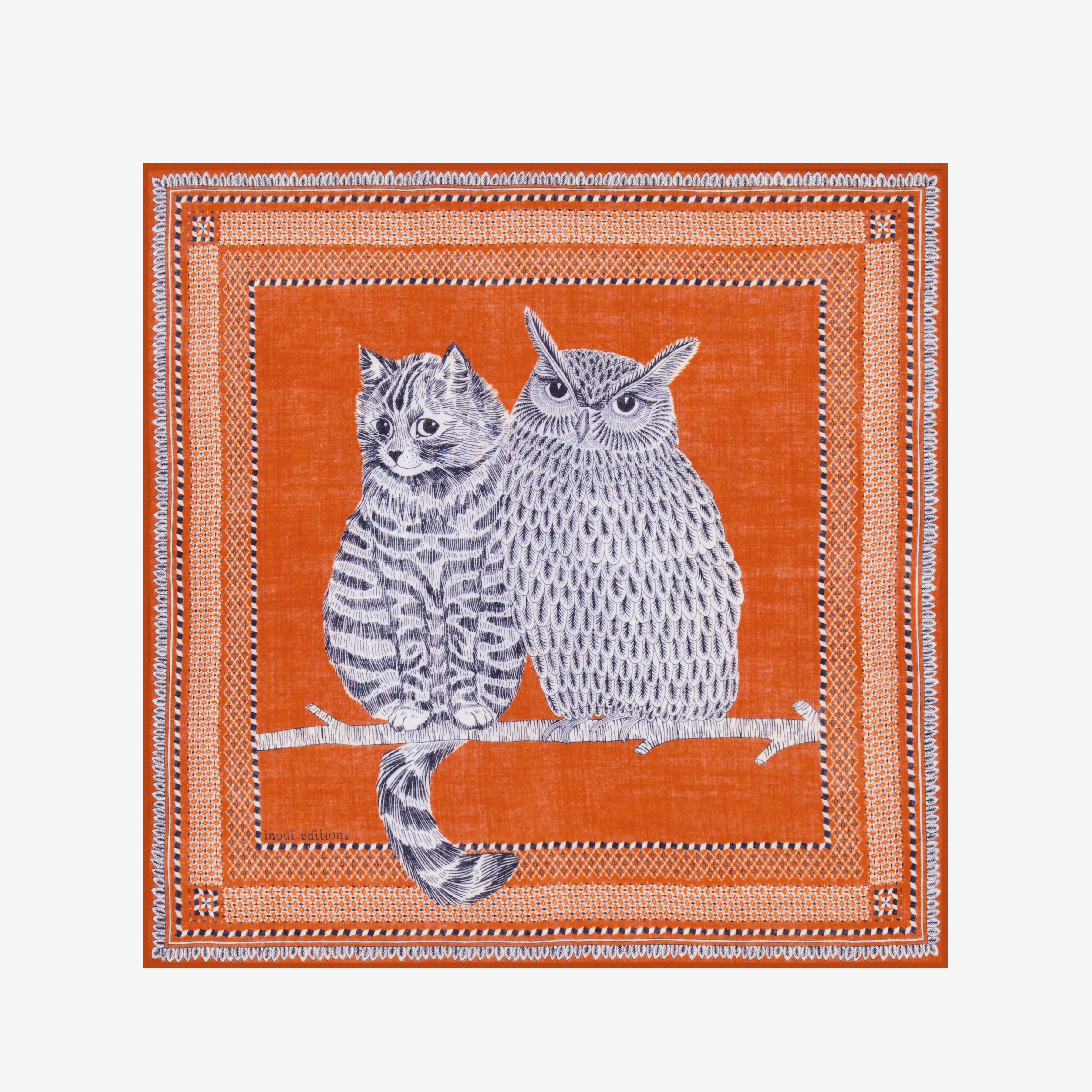 Square 70- Chouette - Terracotta