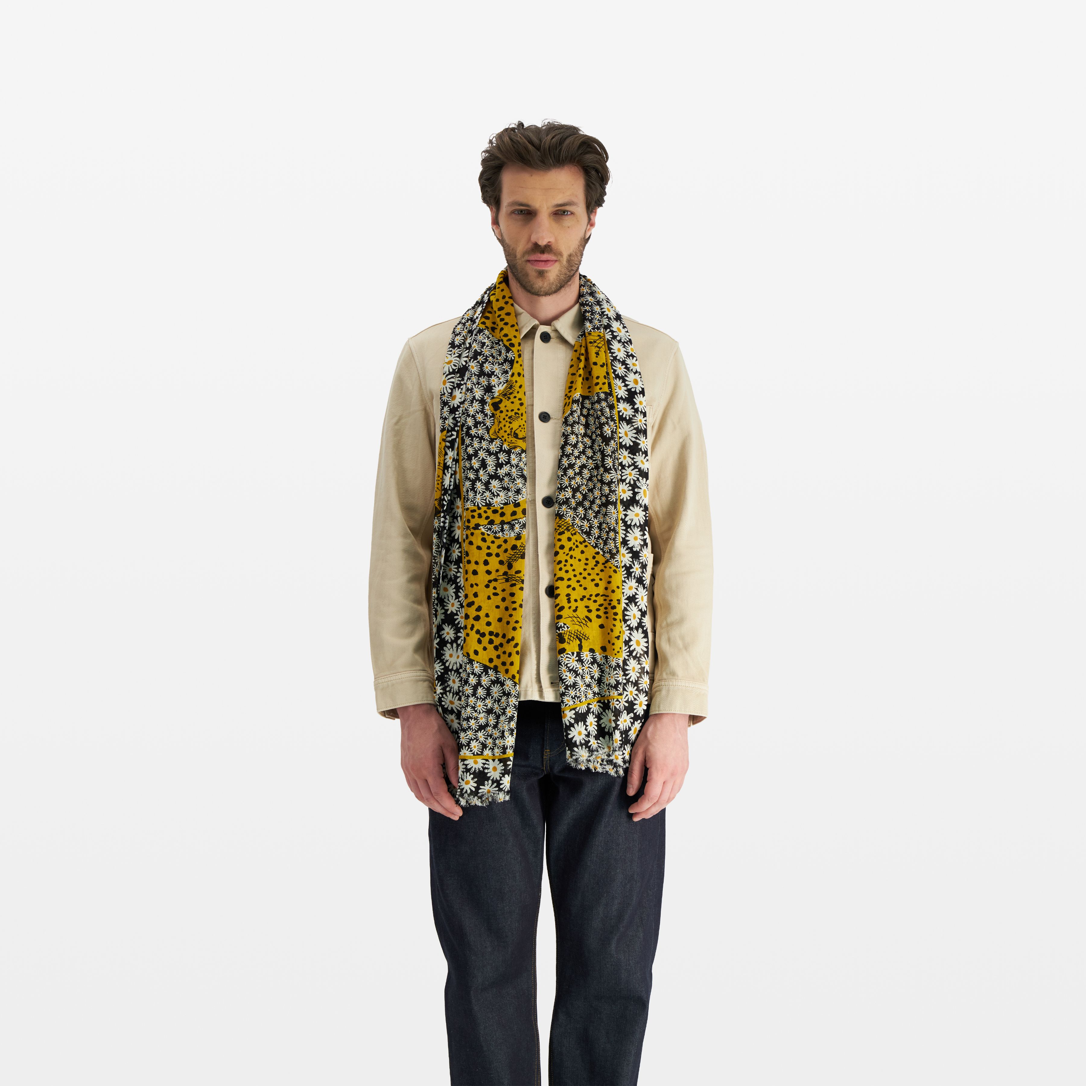 Scarf 100 - Pampa Daisy - Black