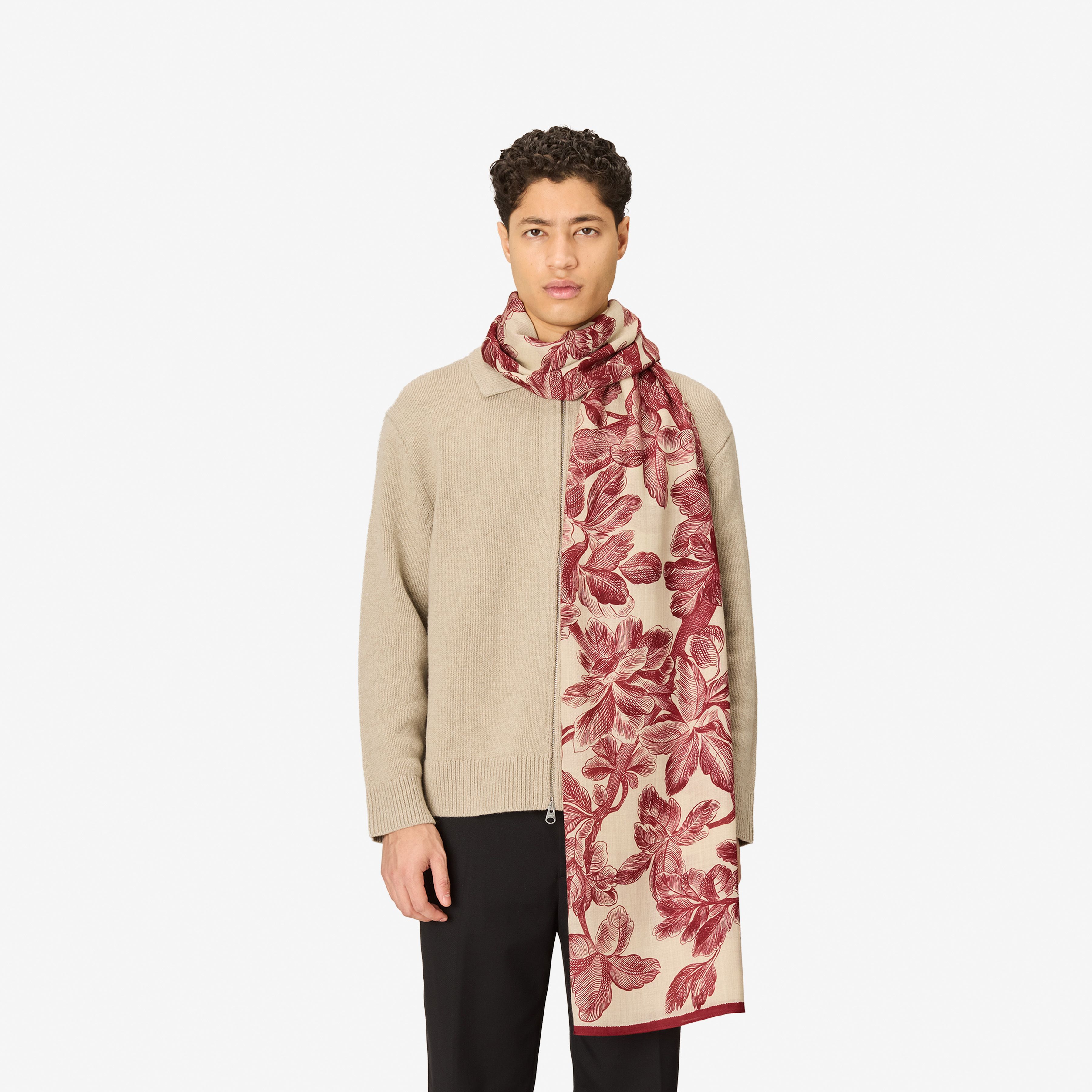 Scarf 100 - Arboris - Burgundy