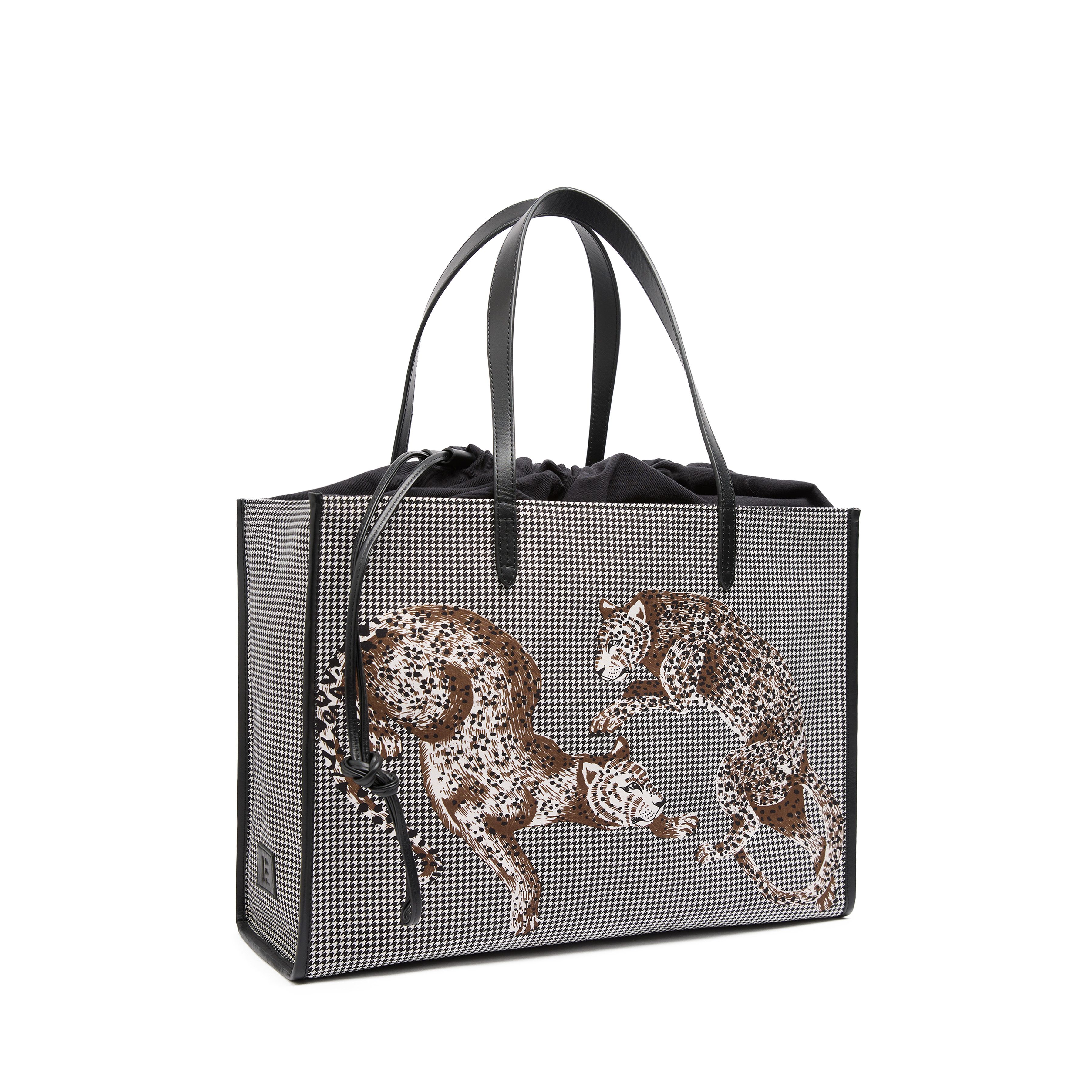 Shopping Bag - Jorgen Houndstooth - Black