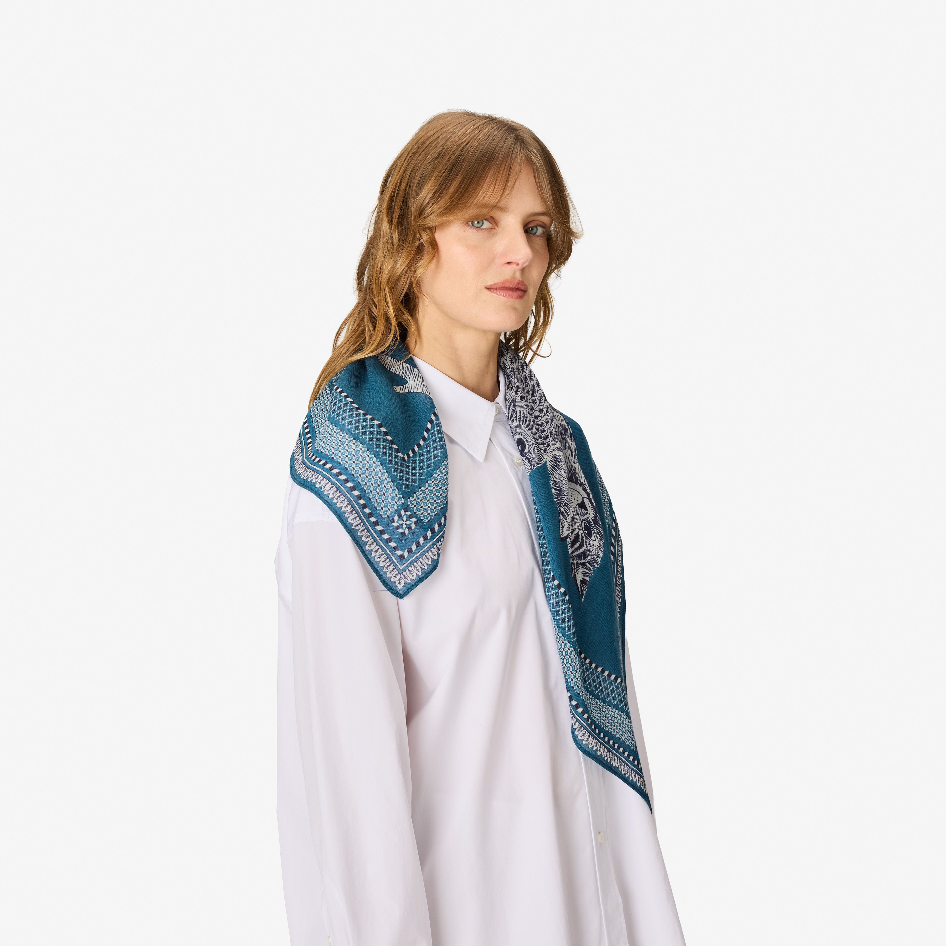 Square 70- Chouette - Blue
