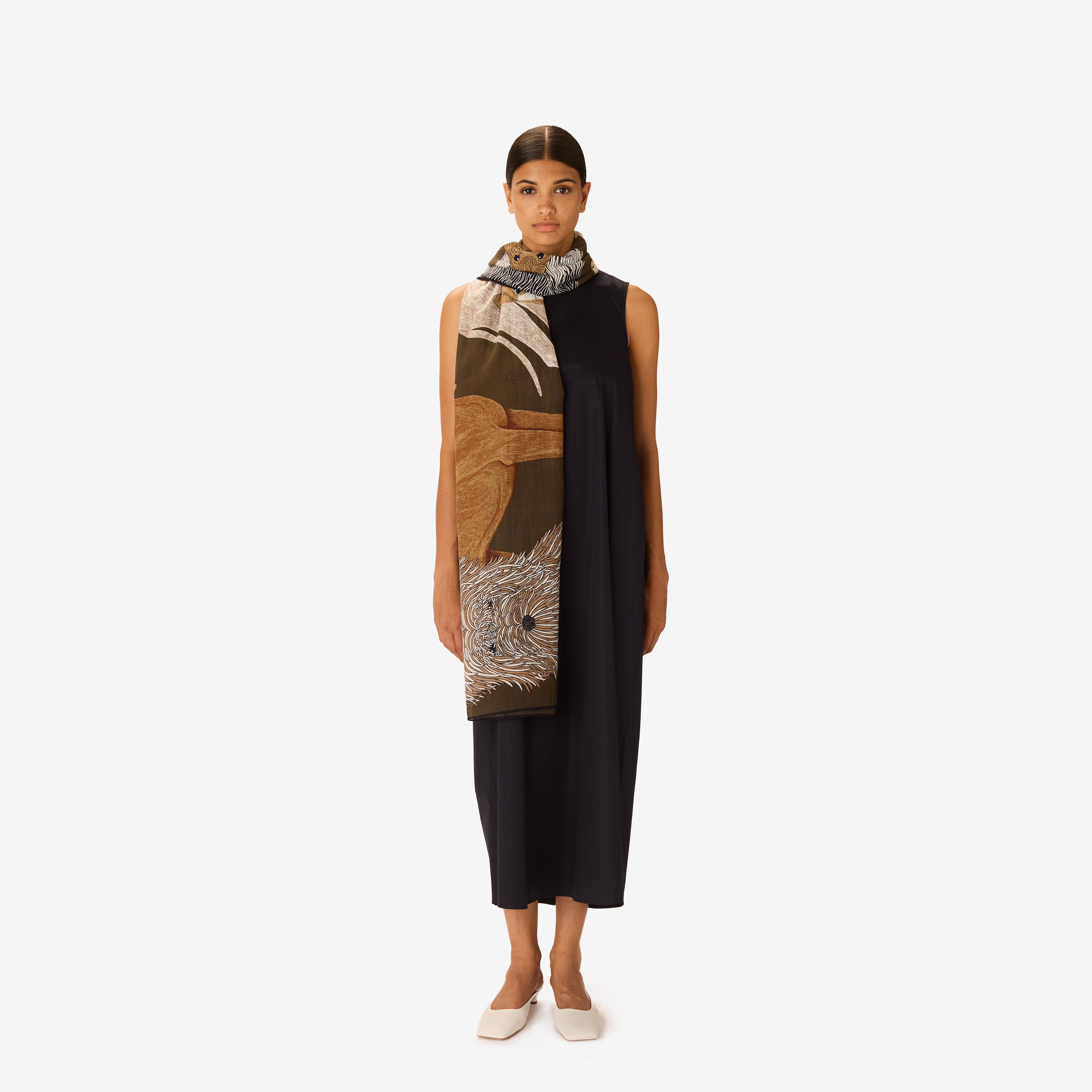 Scarf 100 Cotton - Toutou - Grey