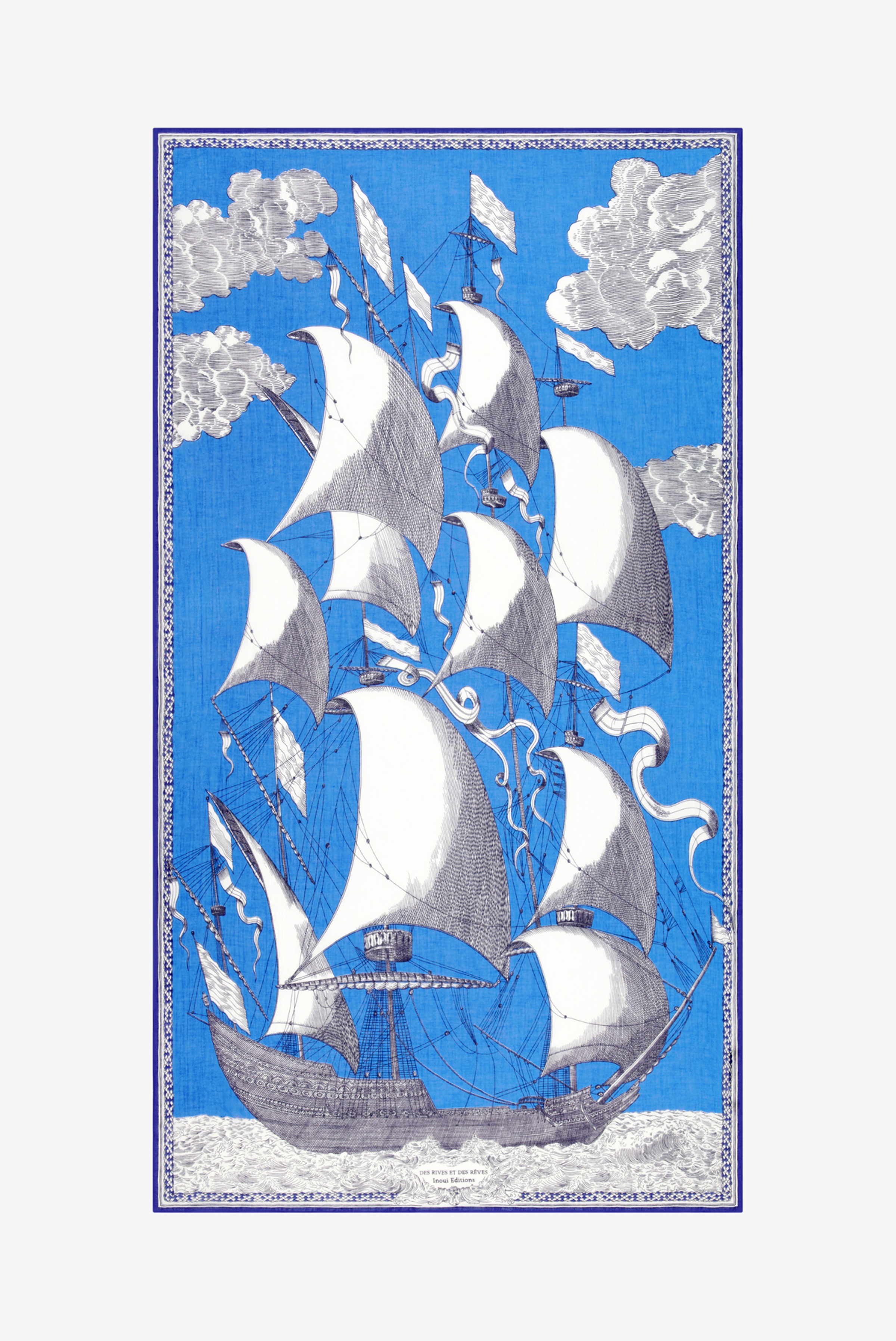 Scarf 100 - Des Rives et des Reves - Blue