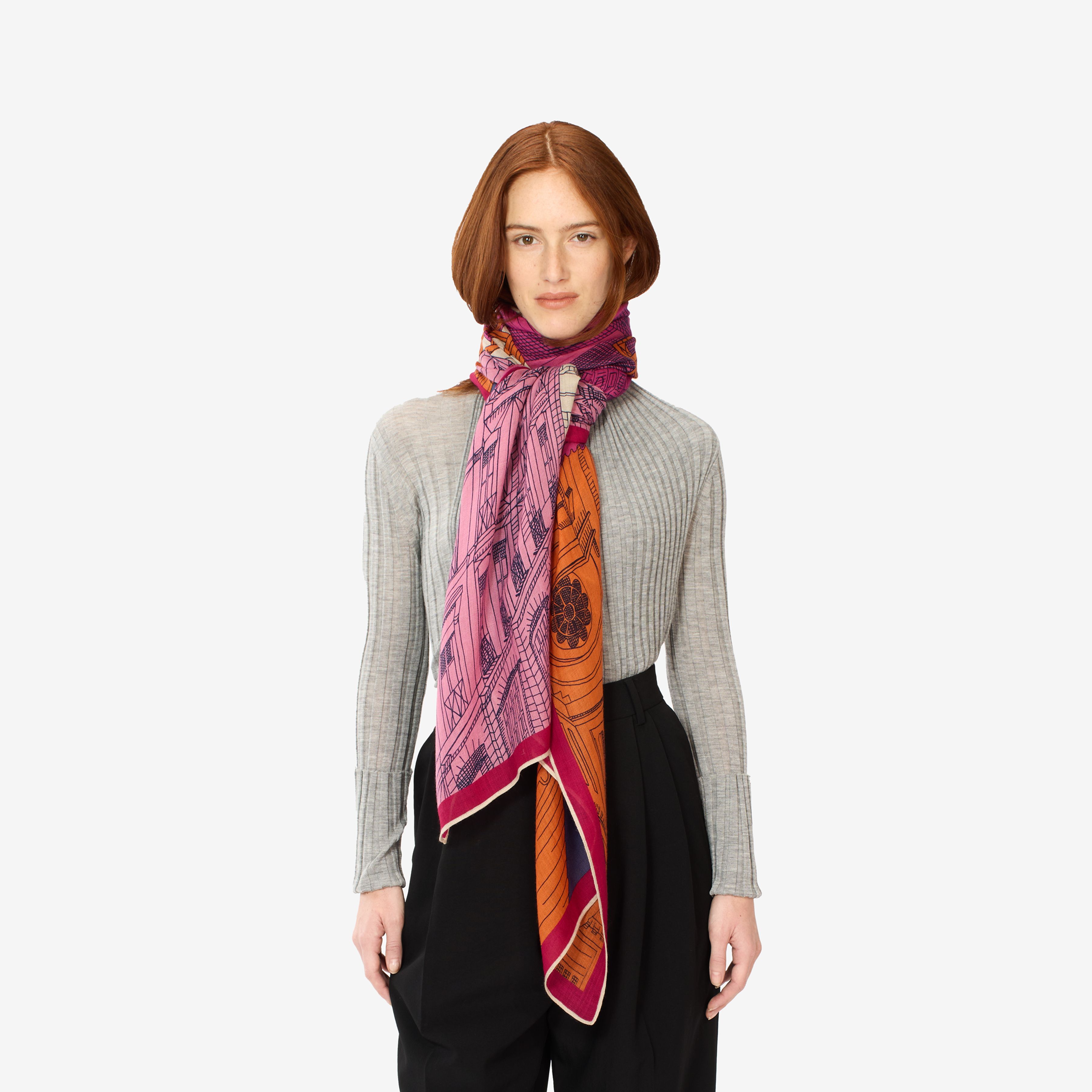 Scarf 100 - Paris - Fuchsia