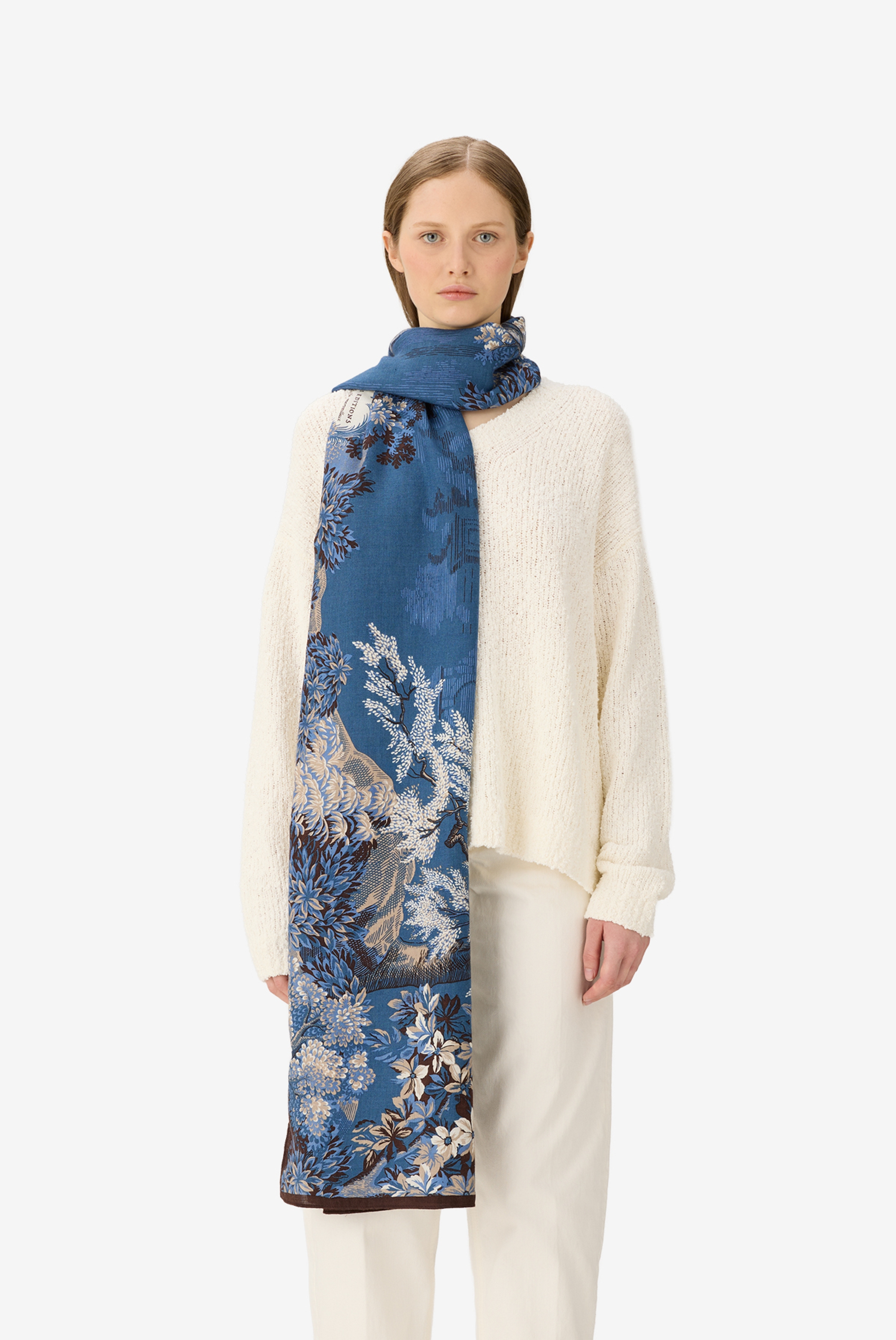 Scarf 100 - Come - Blue