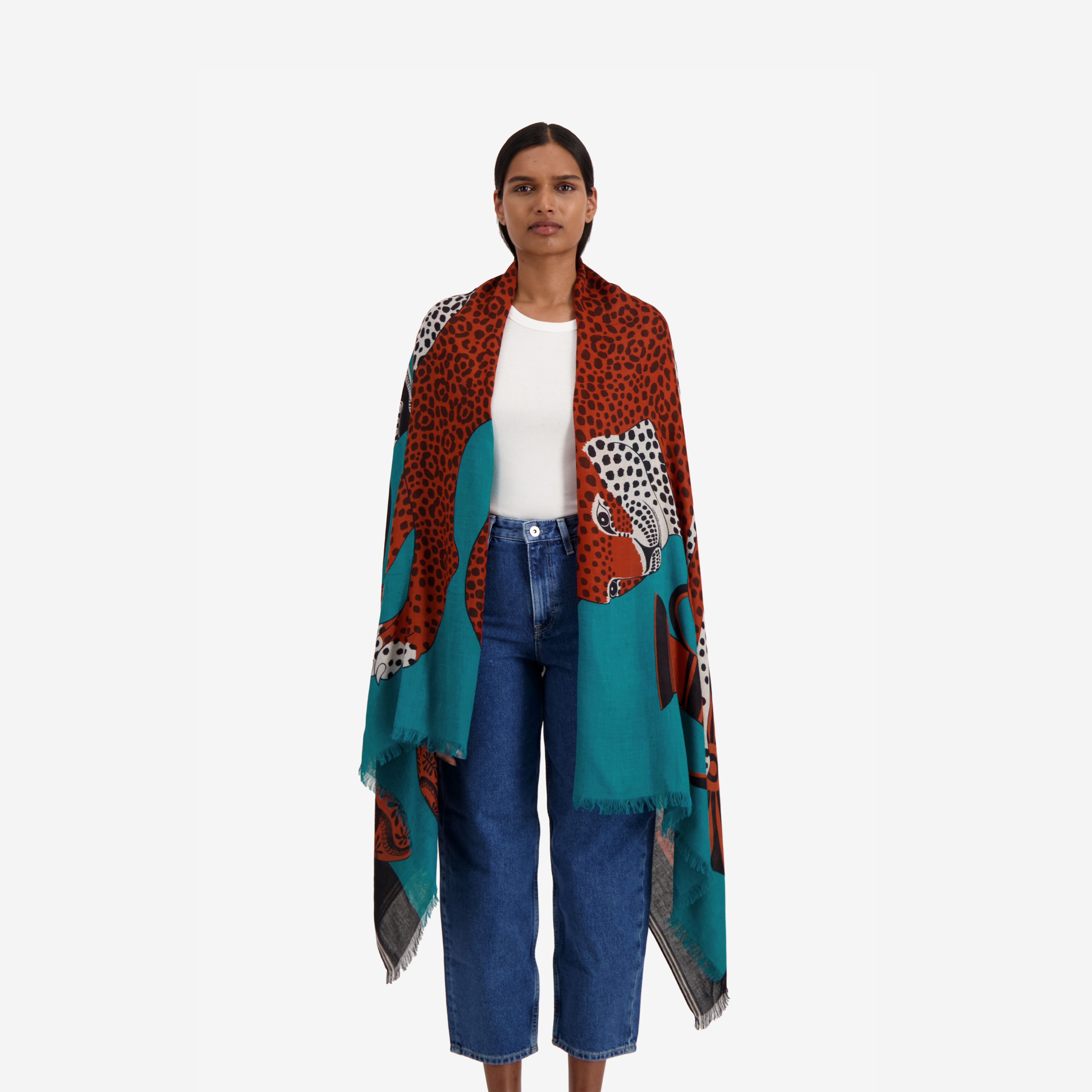 Cashmere Scarf 100 - Mykonos - Duck Blue