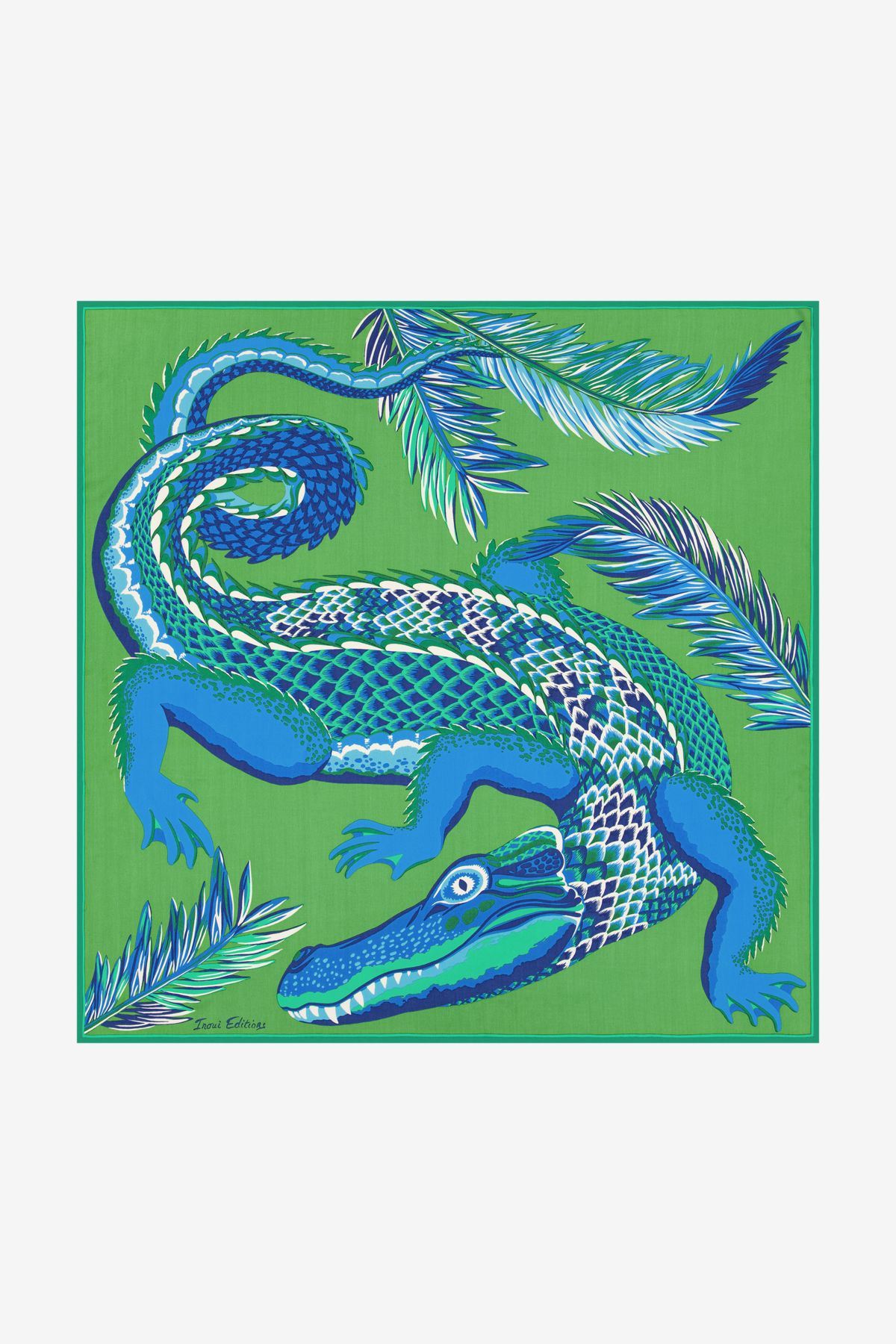 Quadratisches Tuch 100 - Croco - Grün