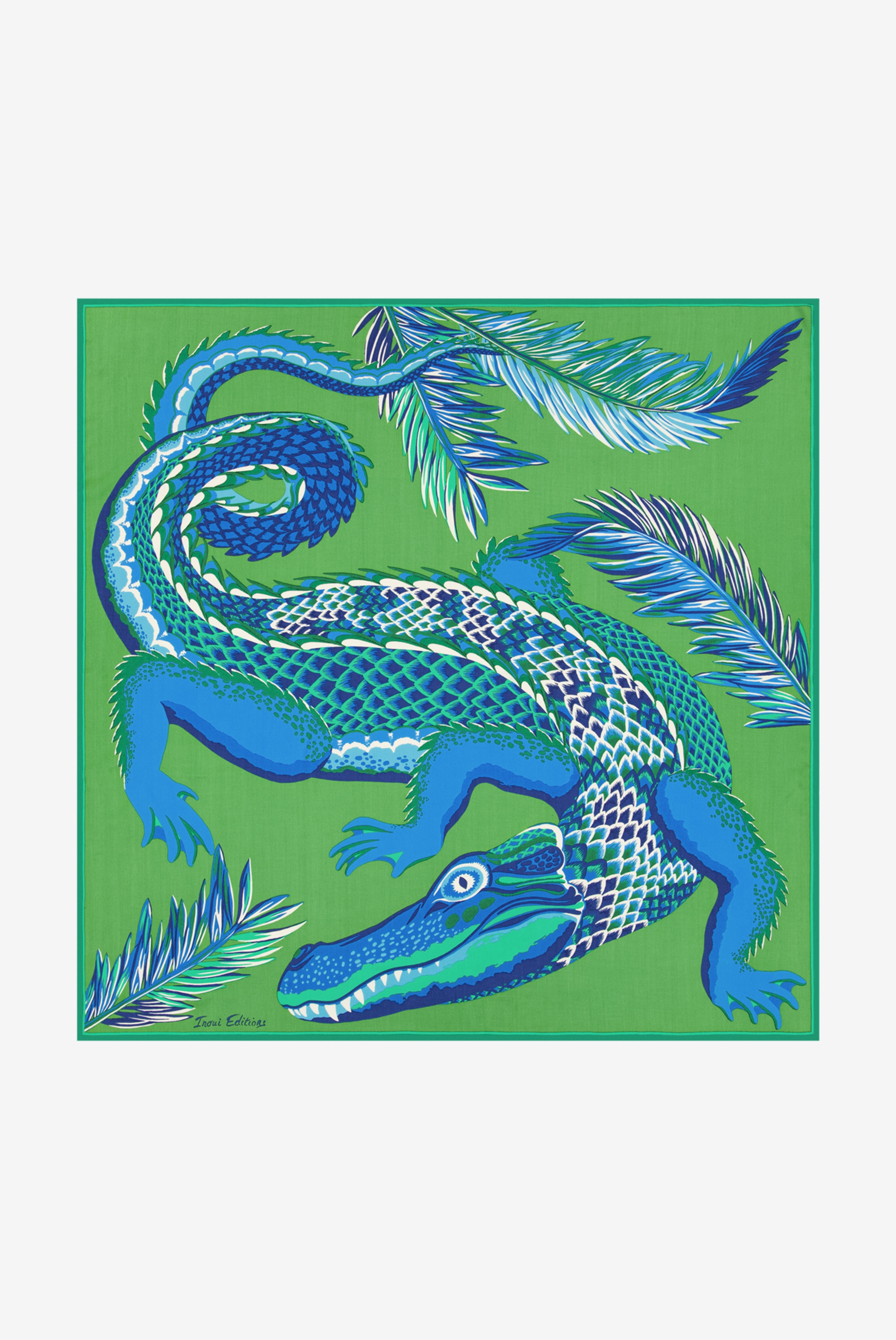 Quadratisches Tuch 100 - Croco - Grün