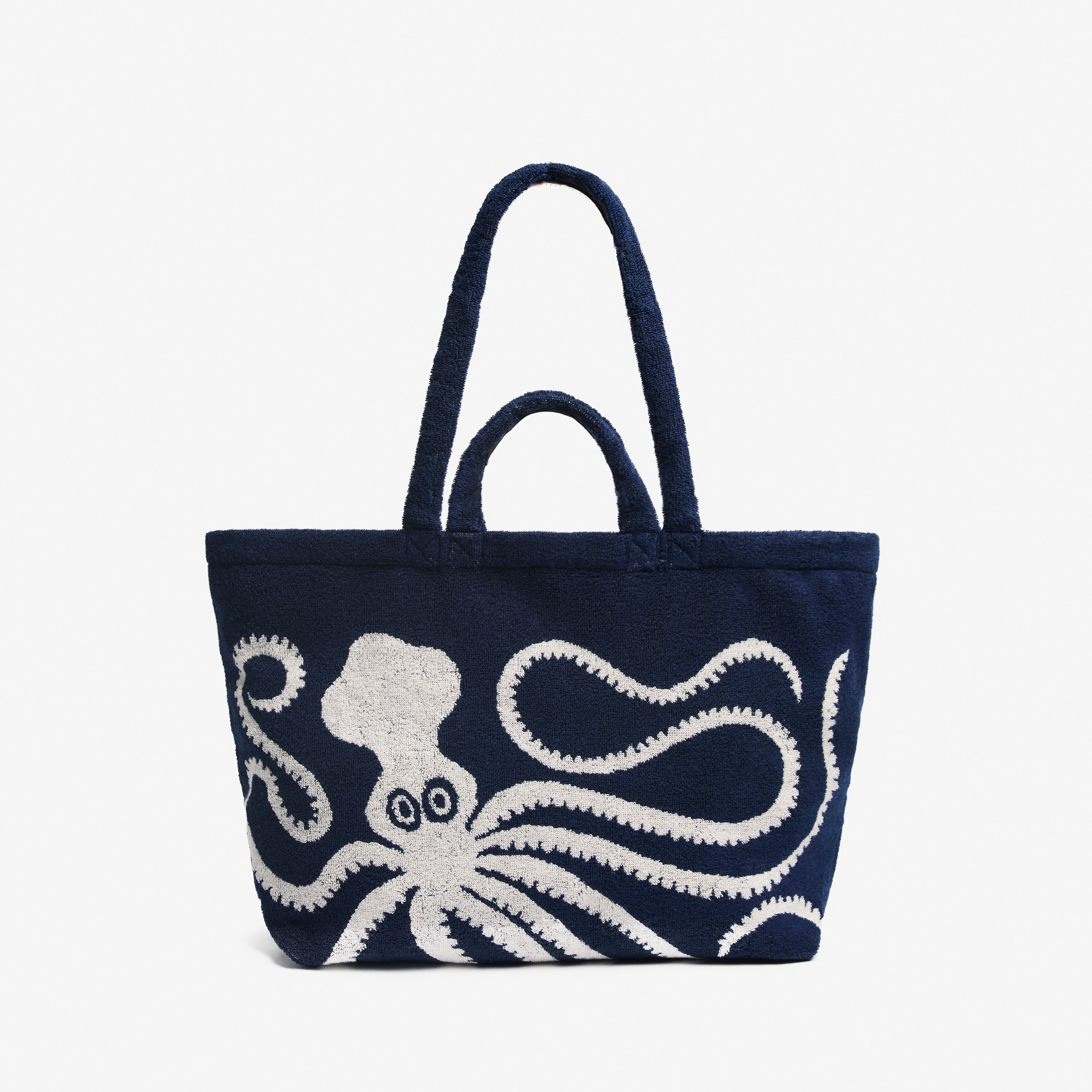 Terry Maxi Shopper Bag - Octopus - Navy
