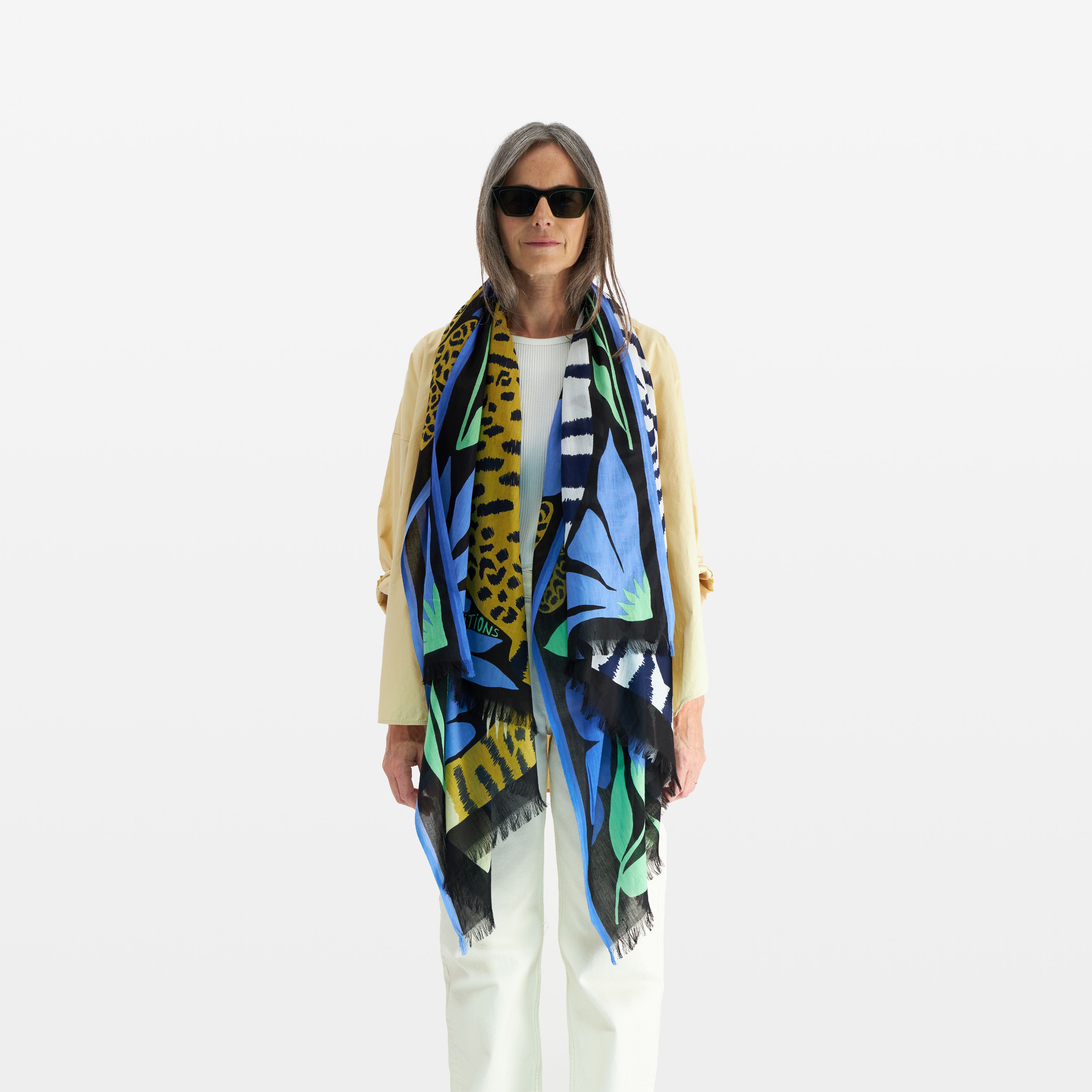 Scarf 100 - Folk - Black