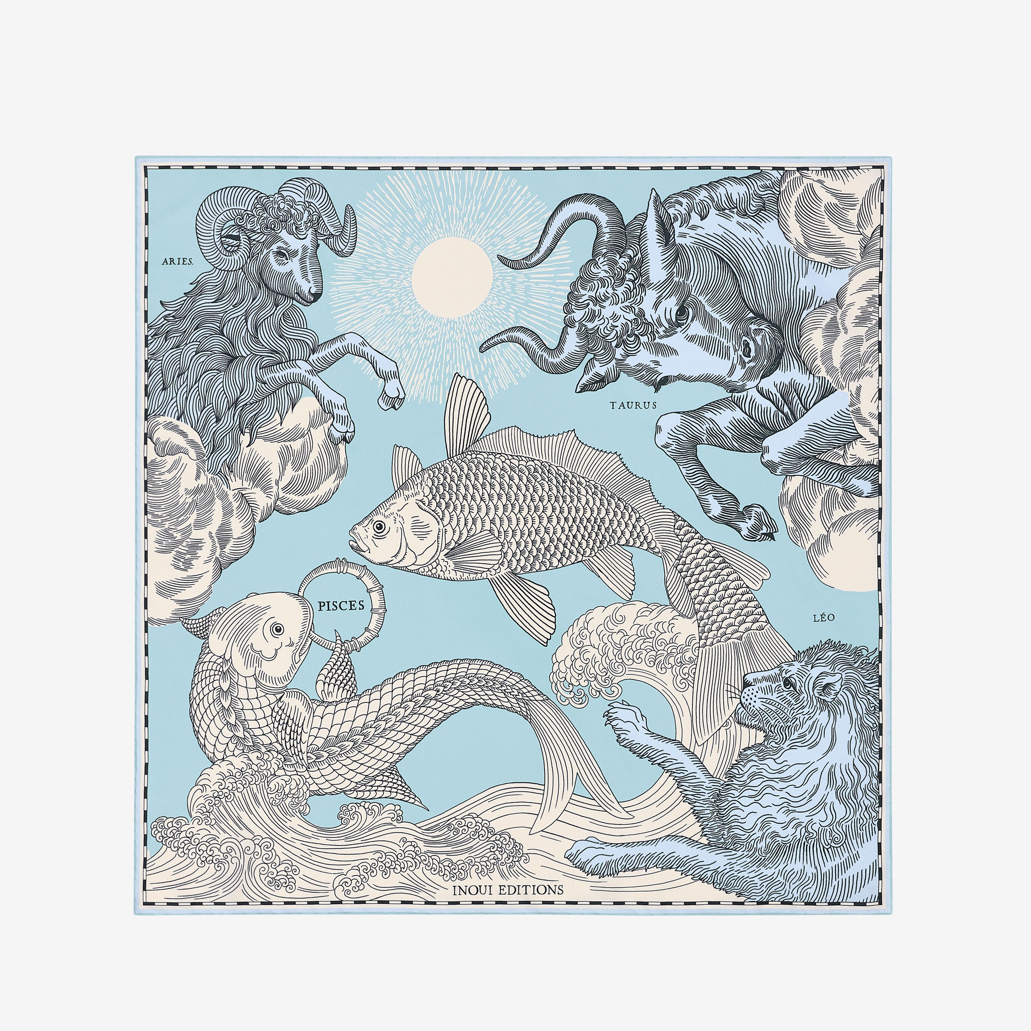 Carré 65 - Astro Pisces - Bleu