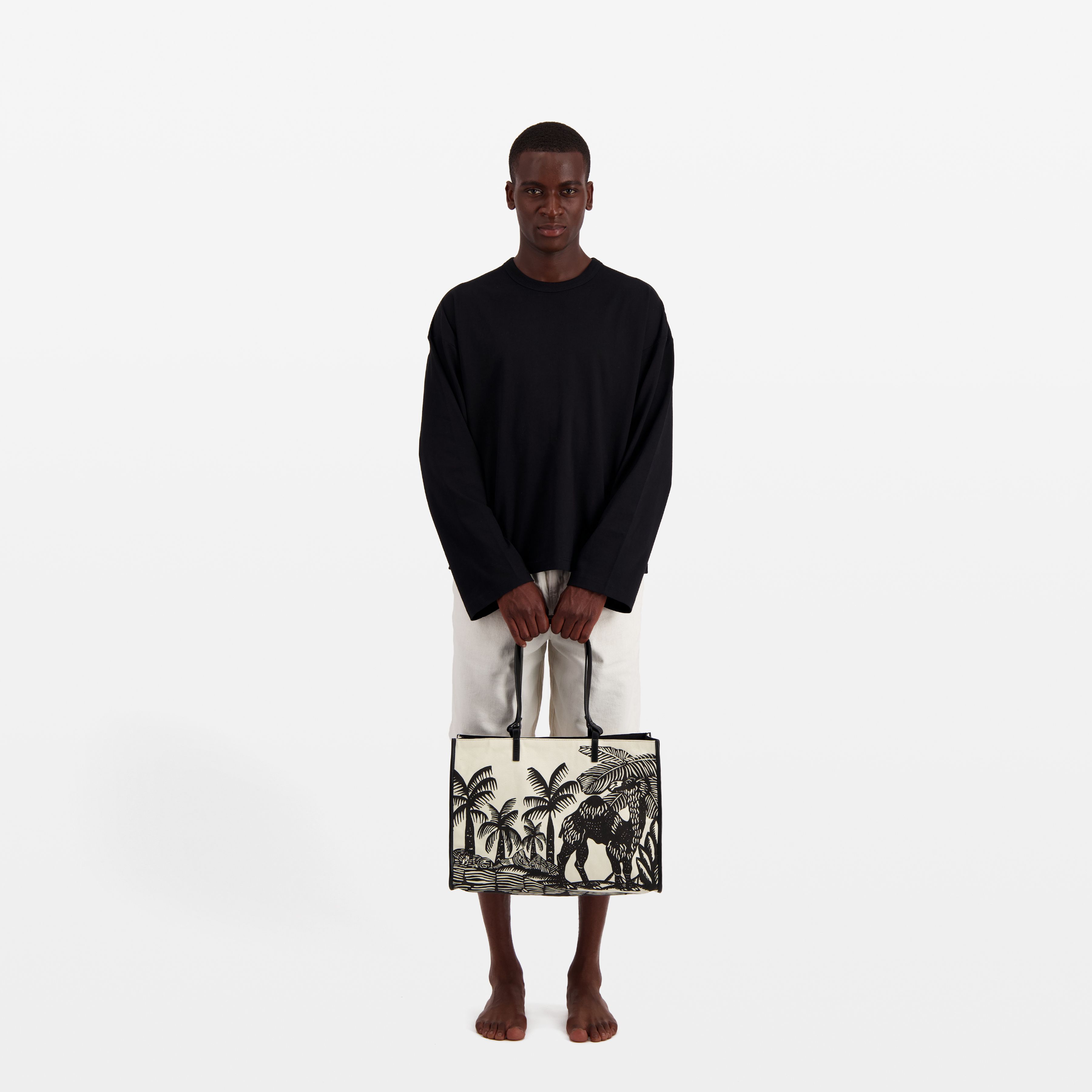 Shopping Bag - Dromadaire et Poulpe - Black And White