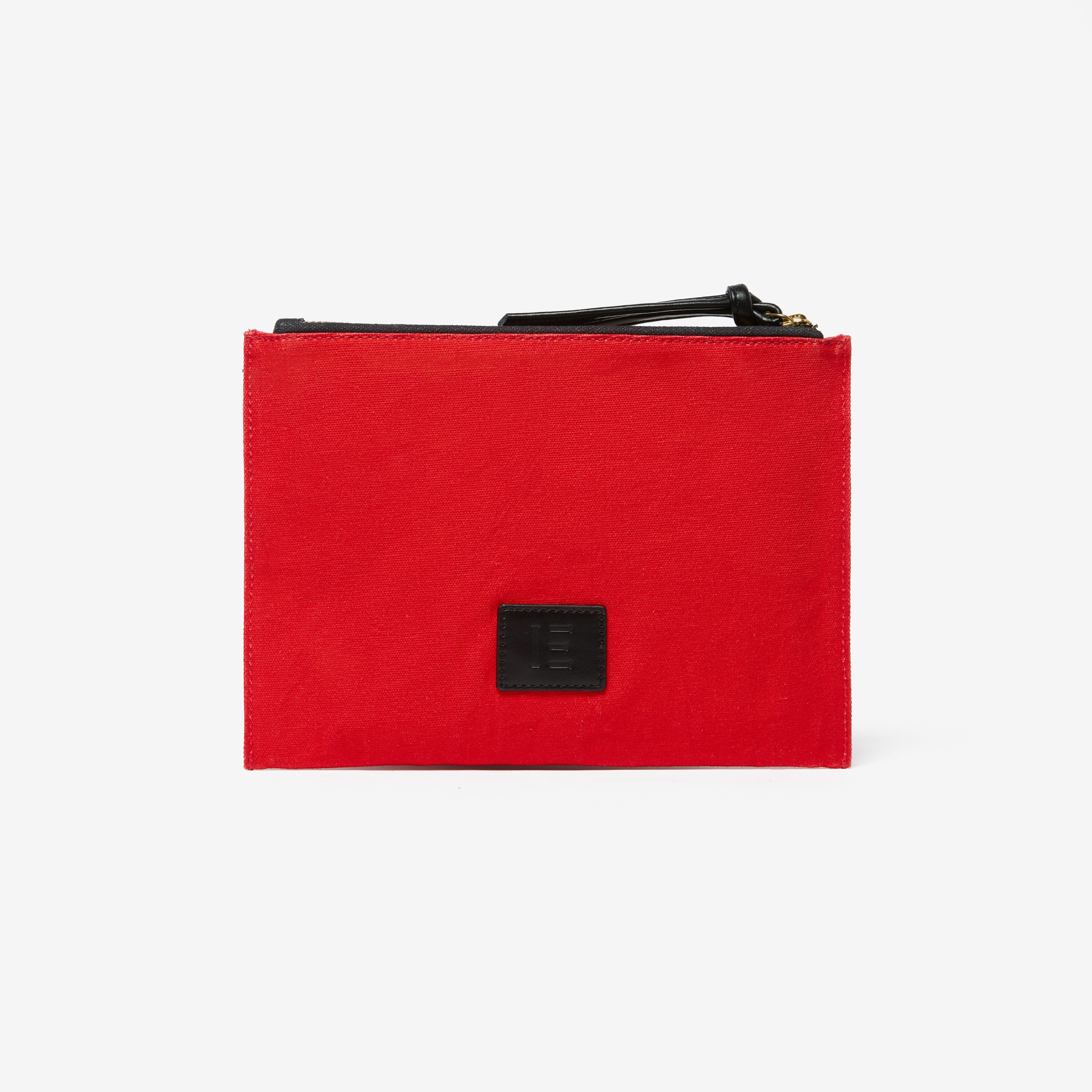 Embroidered Pouch - Botanique - Red
