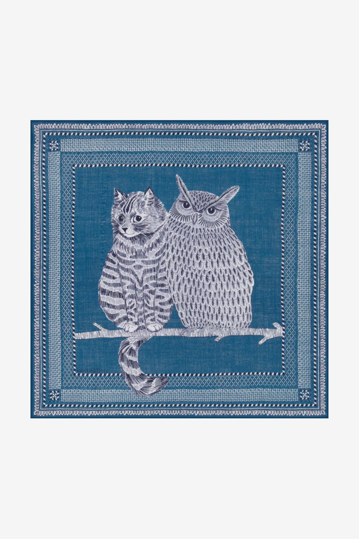 Square 70- Chouette - Blue