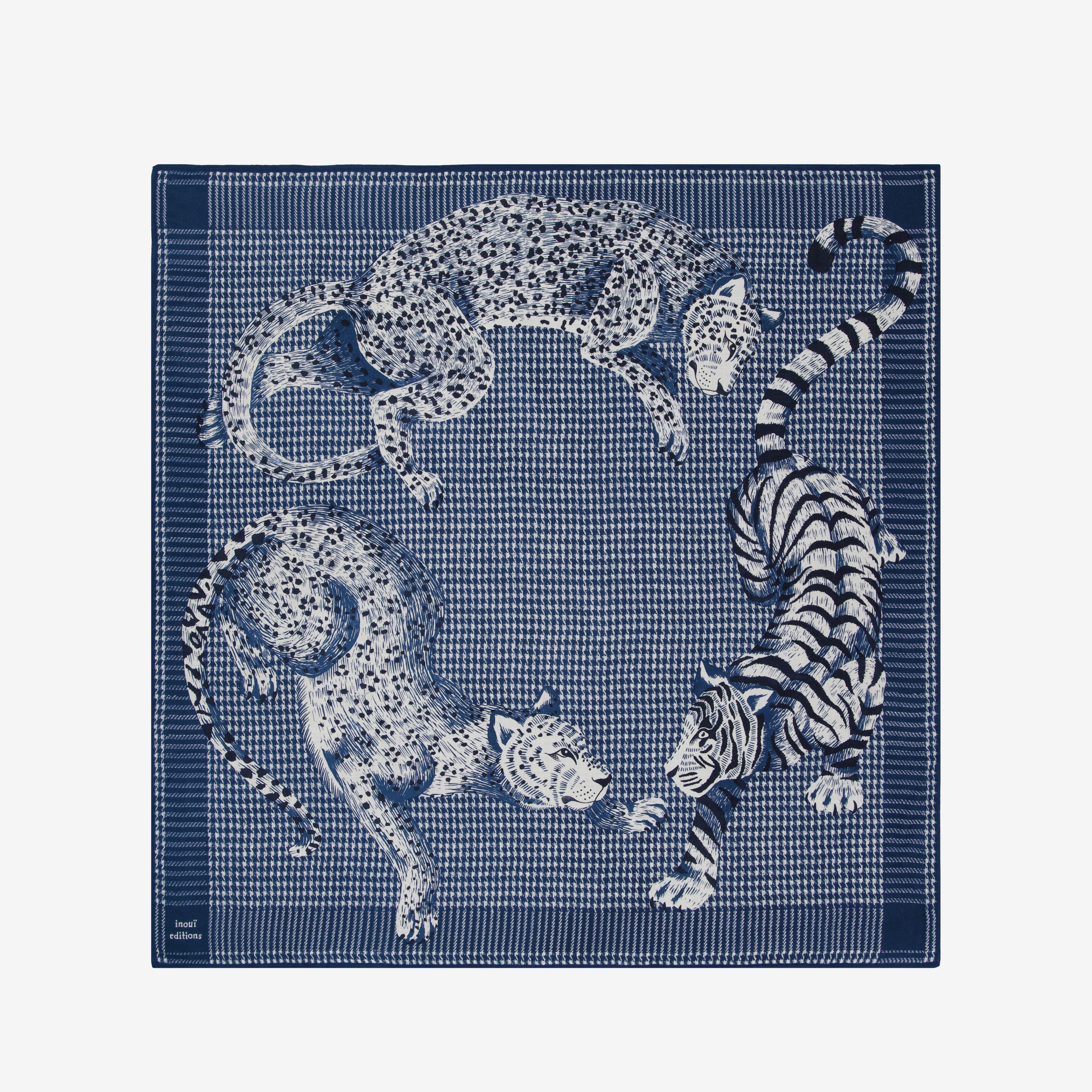 Square 100 - Jorgen Houndstooth - Blue