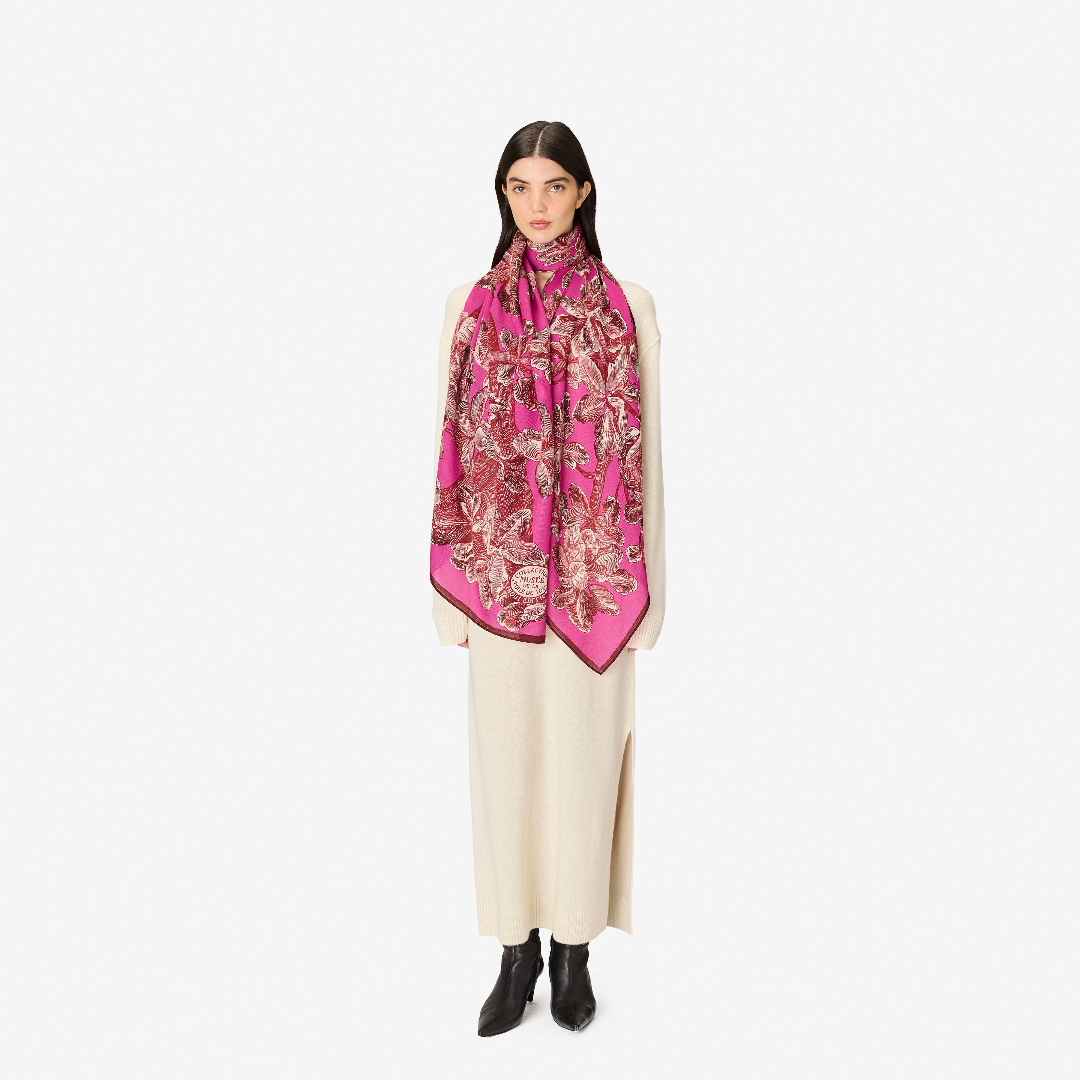 Scarf 100 - Arboris - Fuchsia