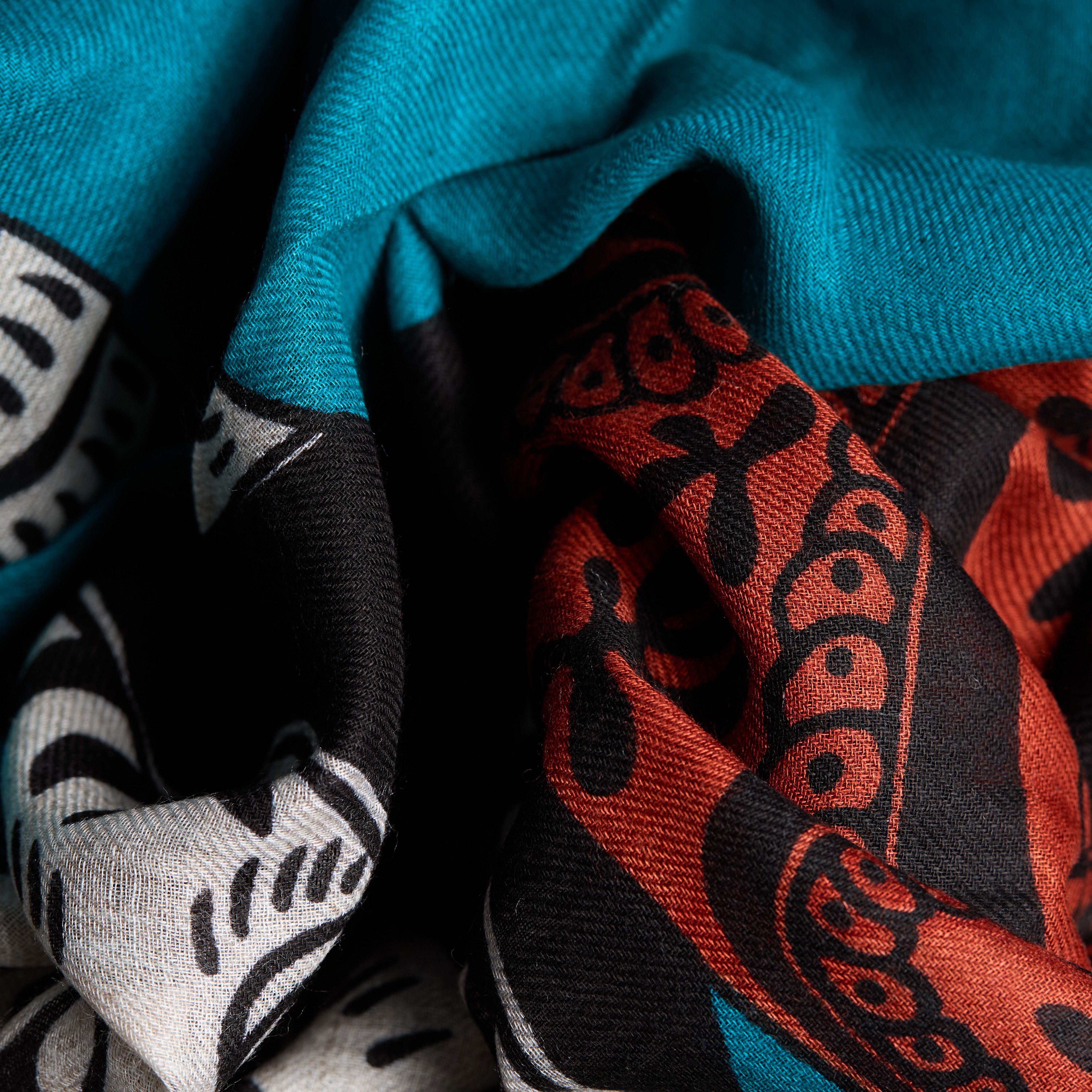 Cashmere Scarf 100 - Mykonos - Duck Blue