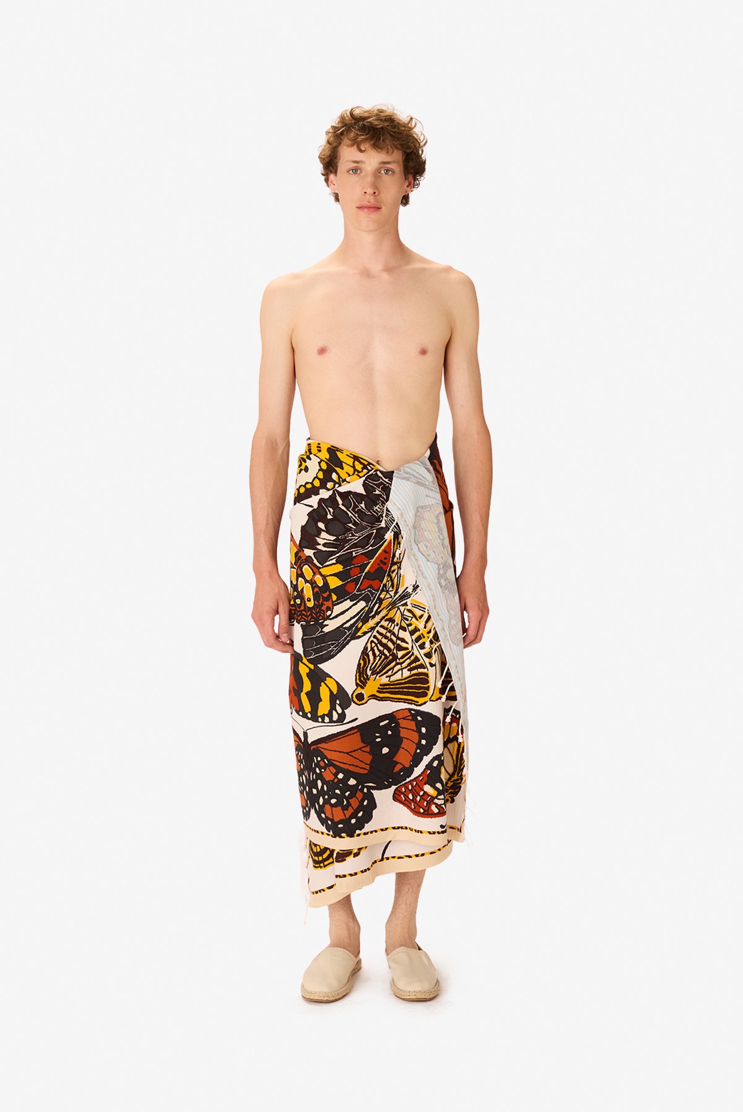 Fouta Towel 100 - Papillons - Nude