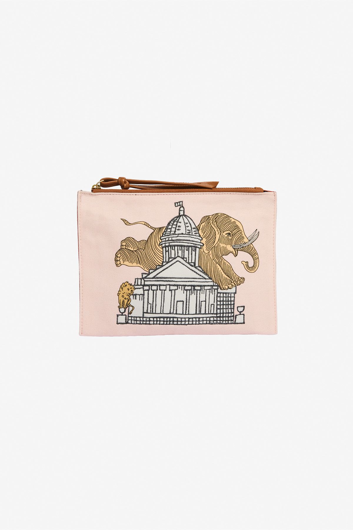 Bestickter Beutel - Elephant - Pastel