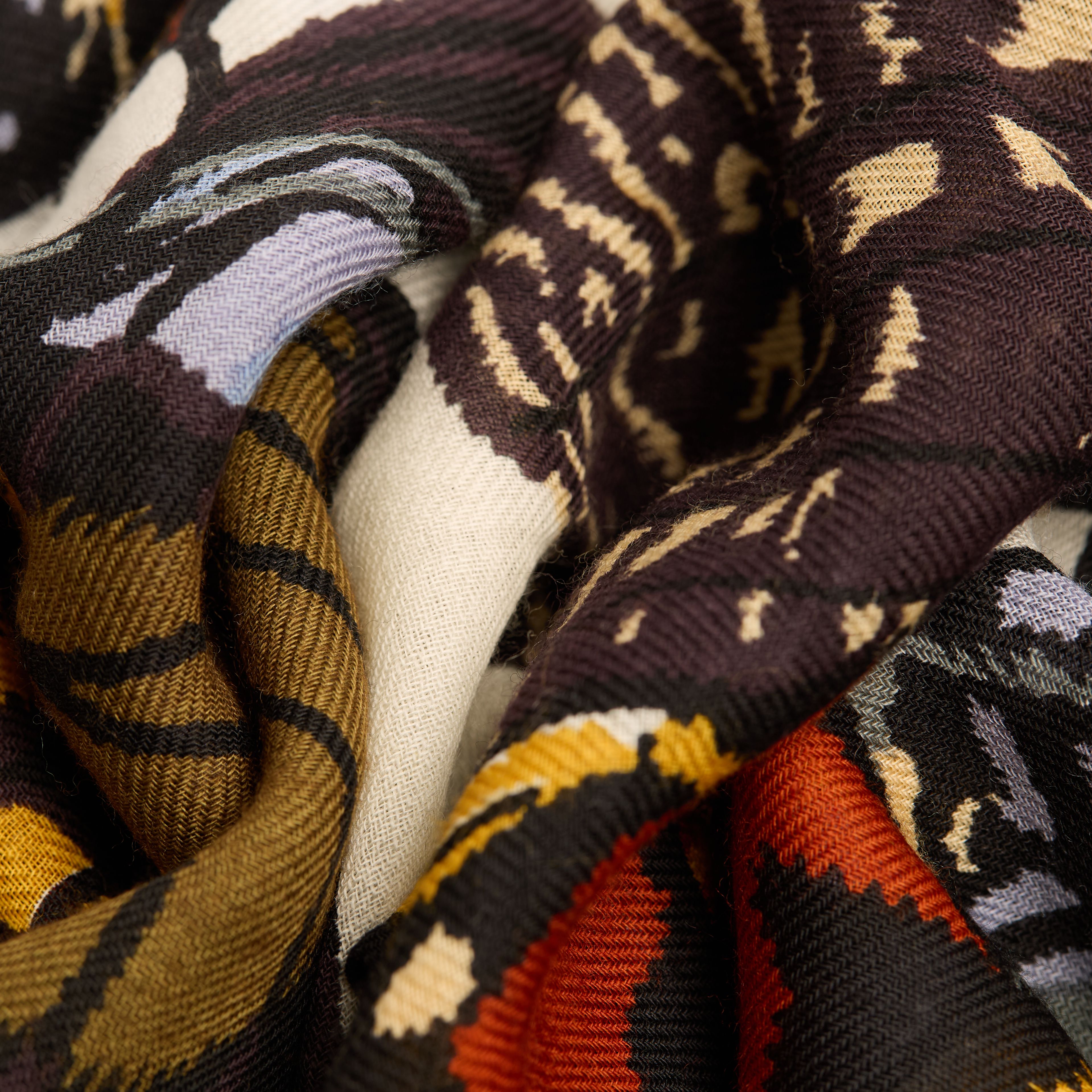 Scarf 70 - Papillons - White