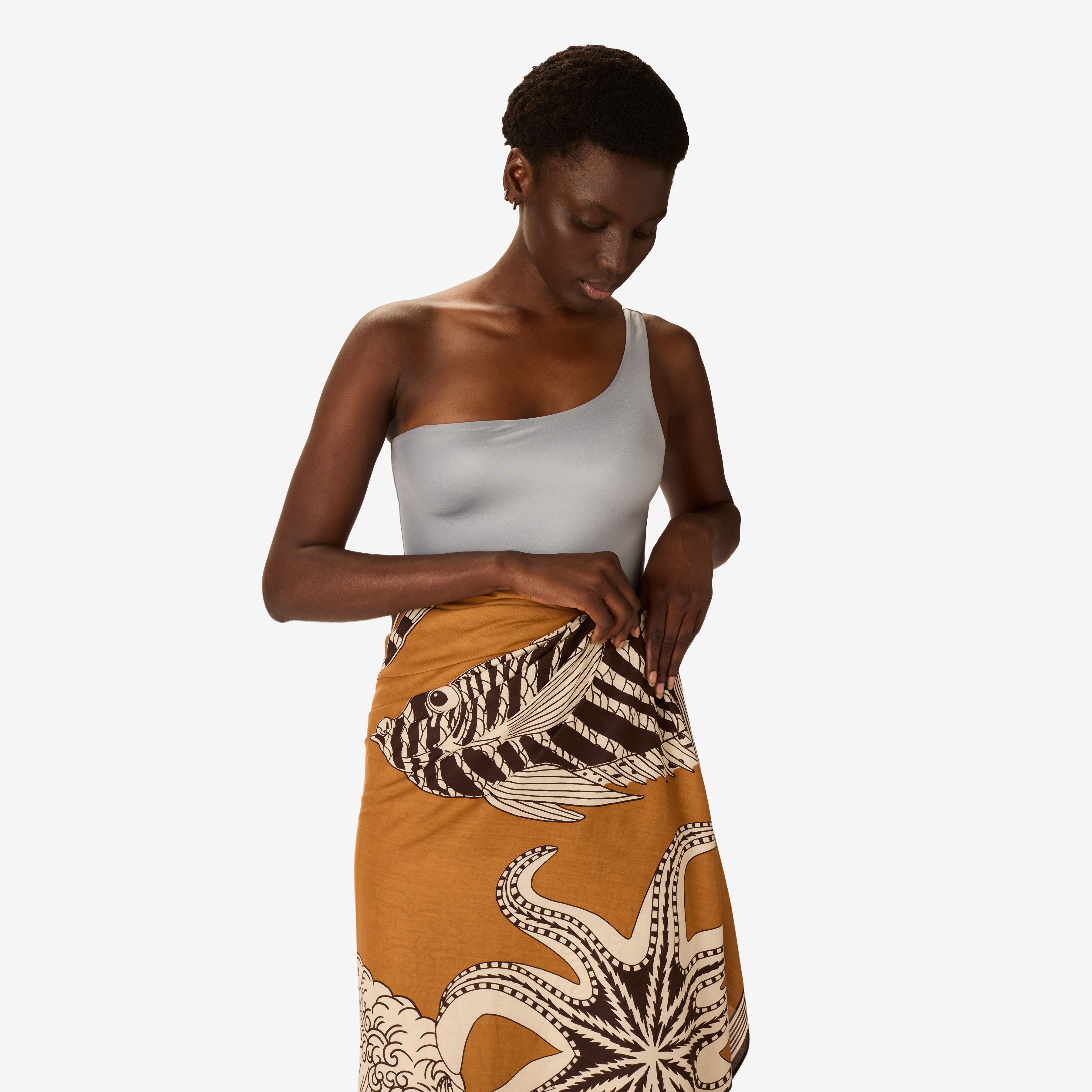Scarf 100 - Vague - Golden Brown