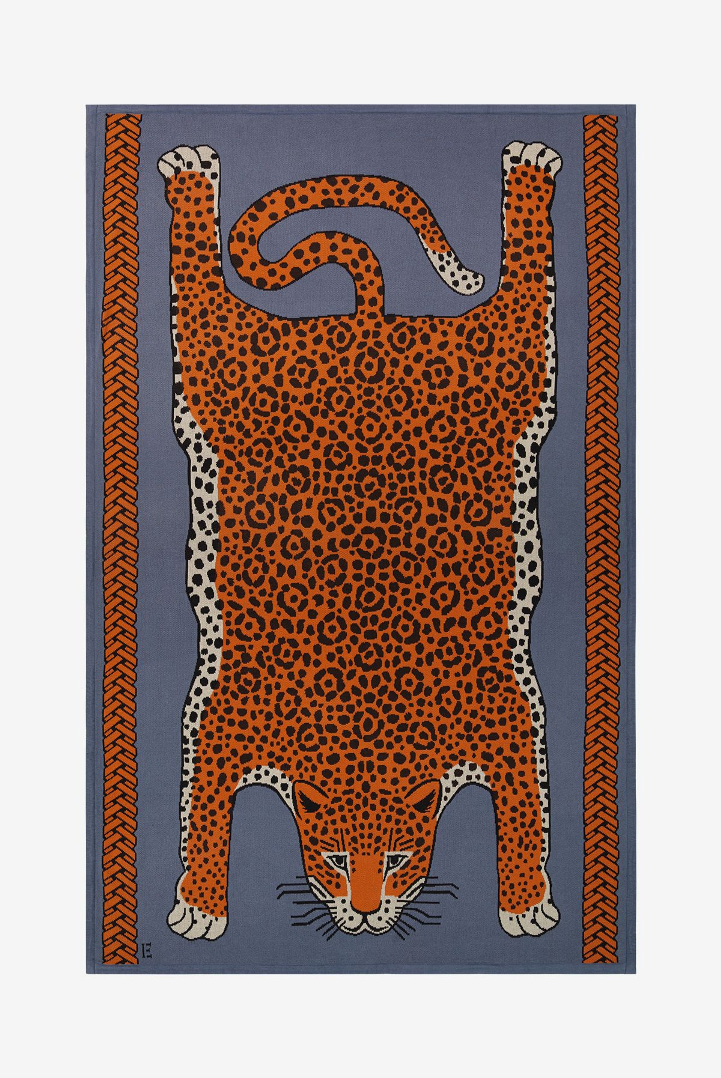 Blanket 130 - Leopard - Blue