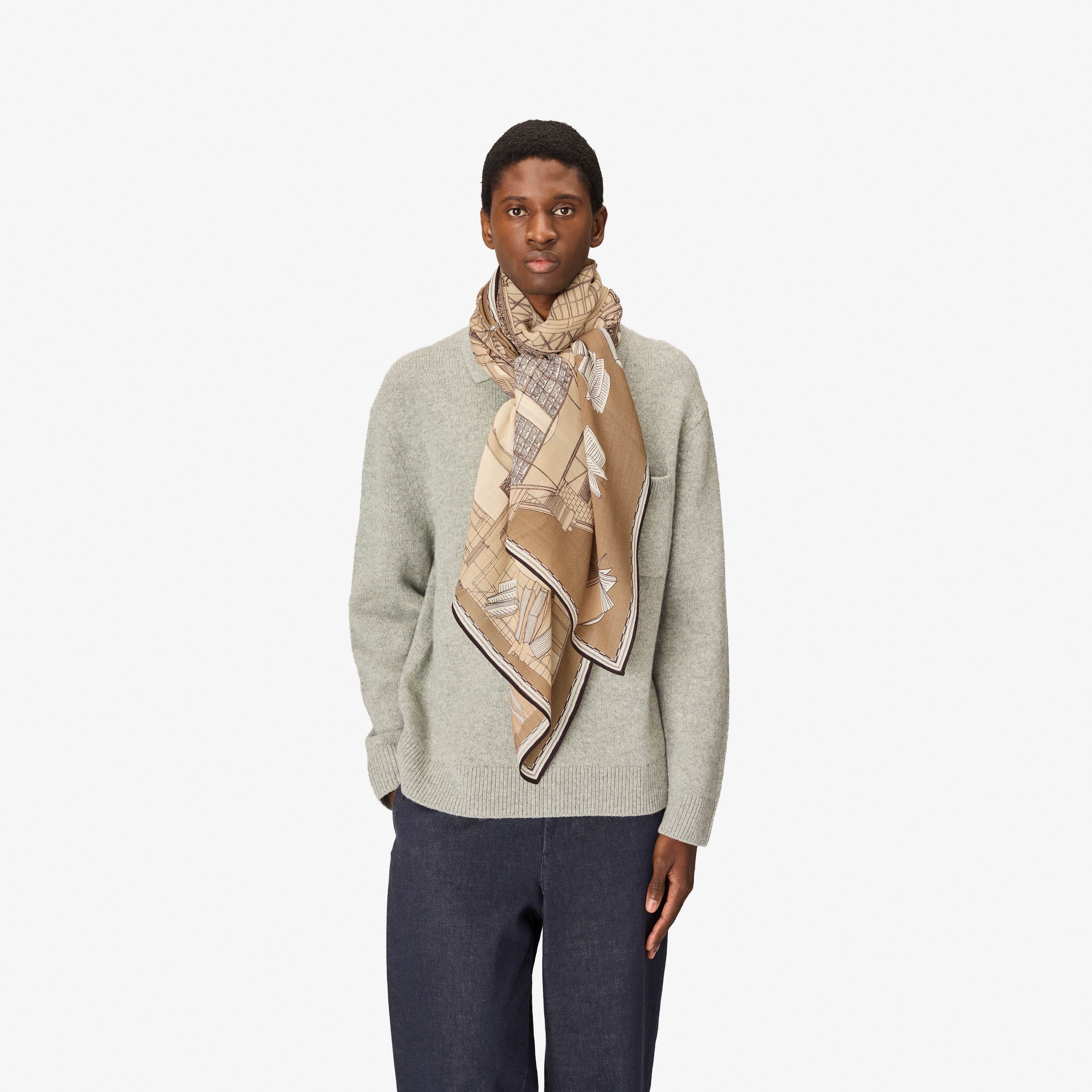 Scarf 100 - Vivienne - Brown