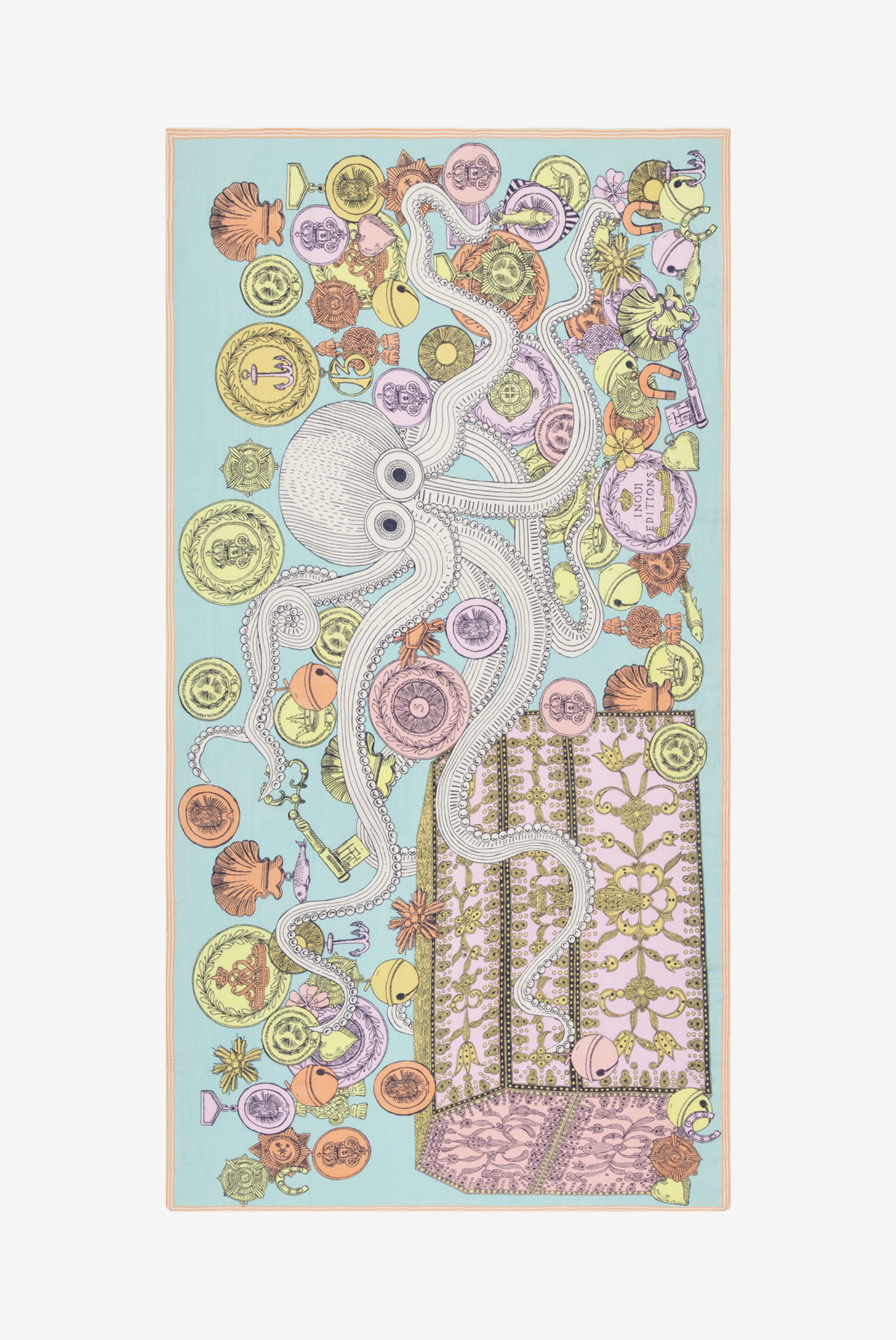 Scarf 100 - Octopus - Turquoise