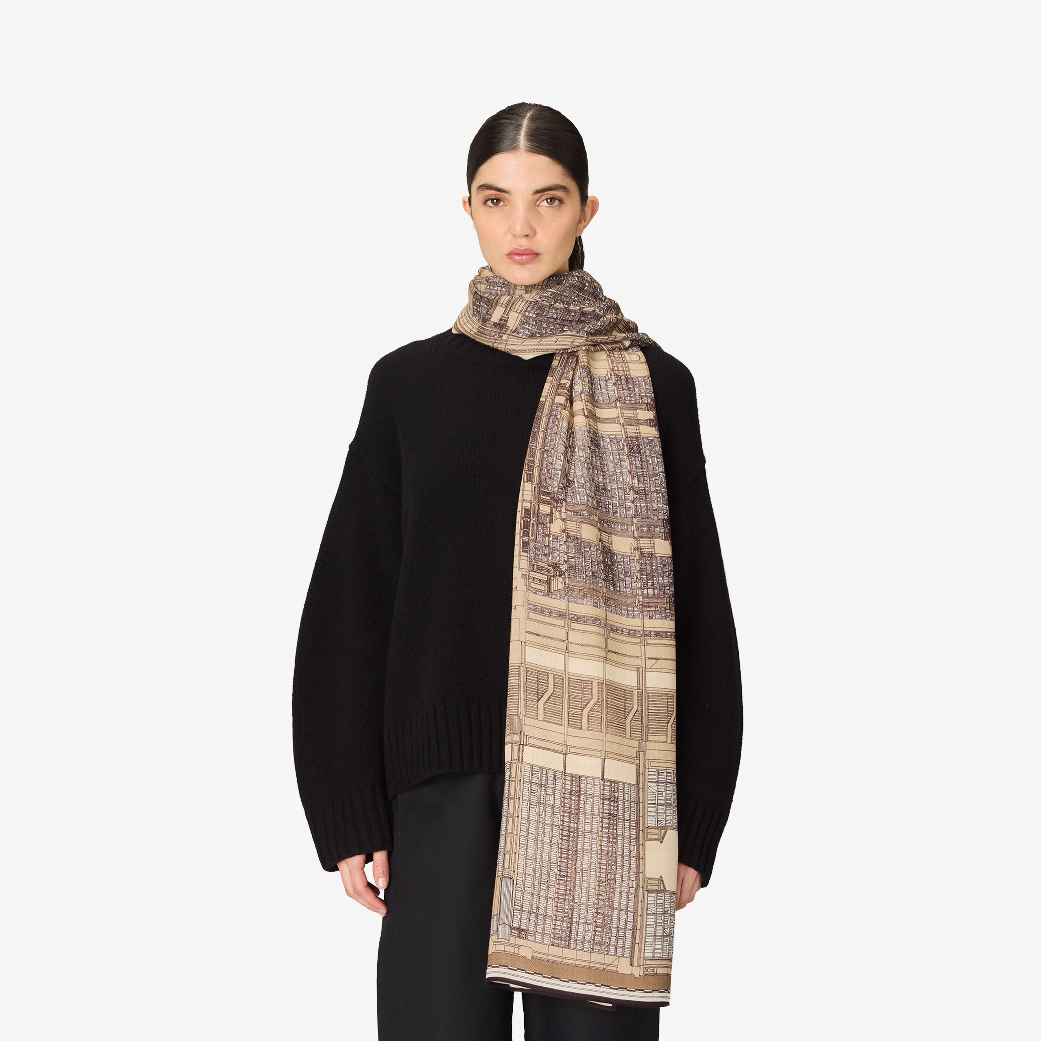 Scarf 100 - Vivienne - Brown