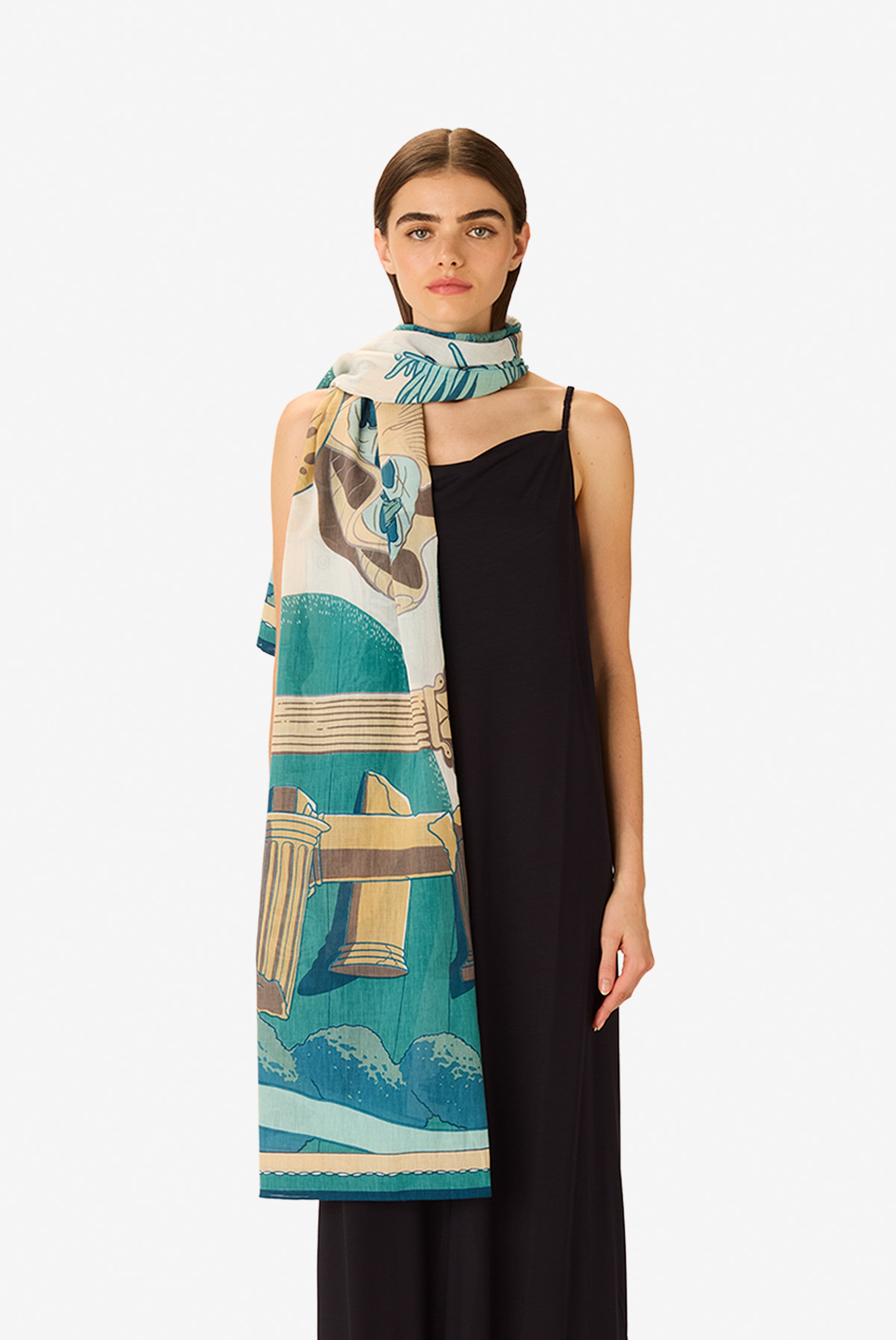 Scarf 100 - Jardin - Turquoise