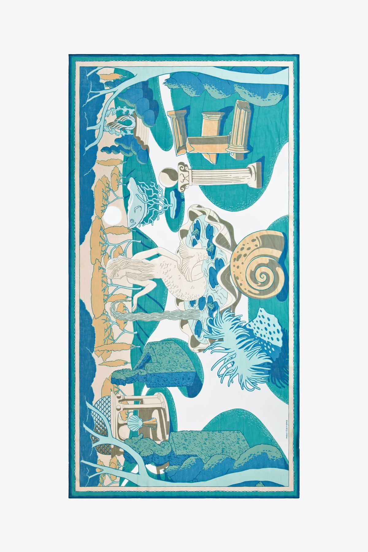 Écharpe 100 - Jardin - Turquoise