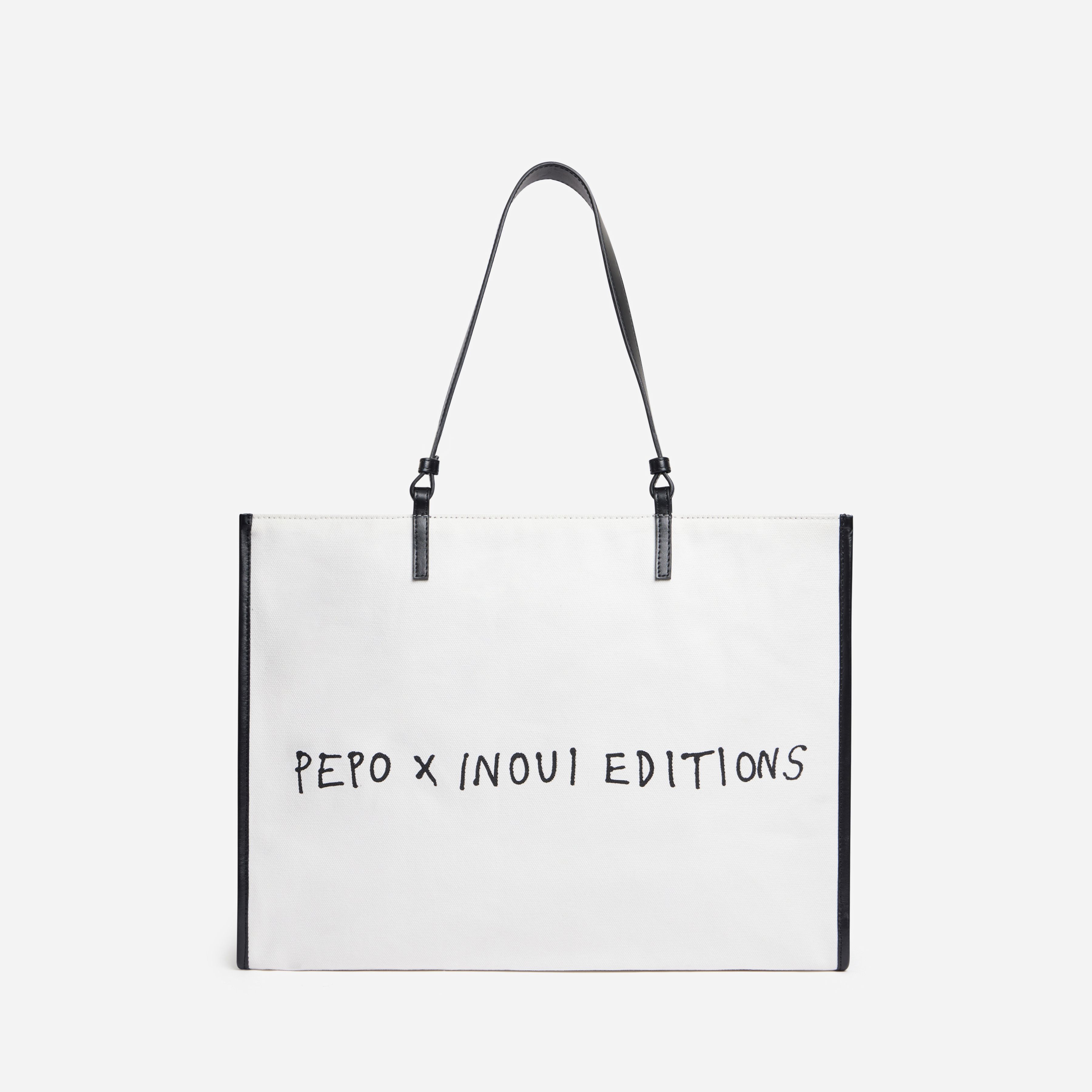 Shopping Bag - Flower - White