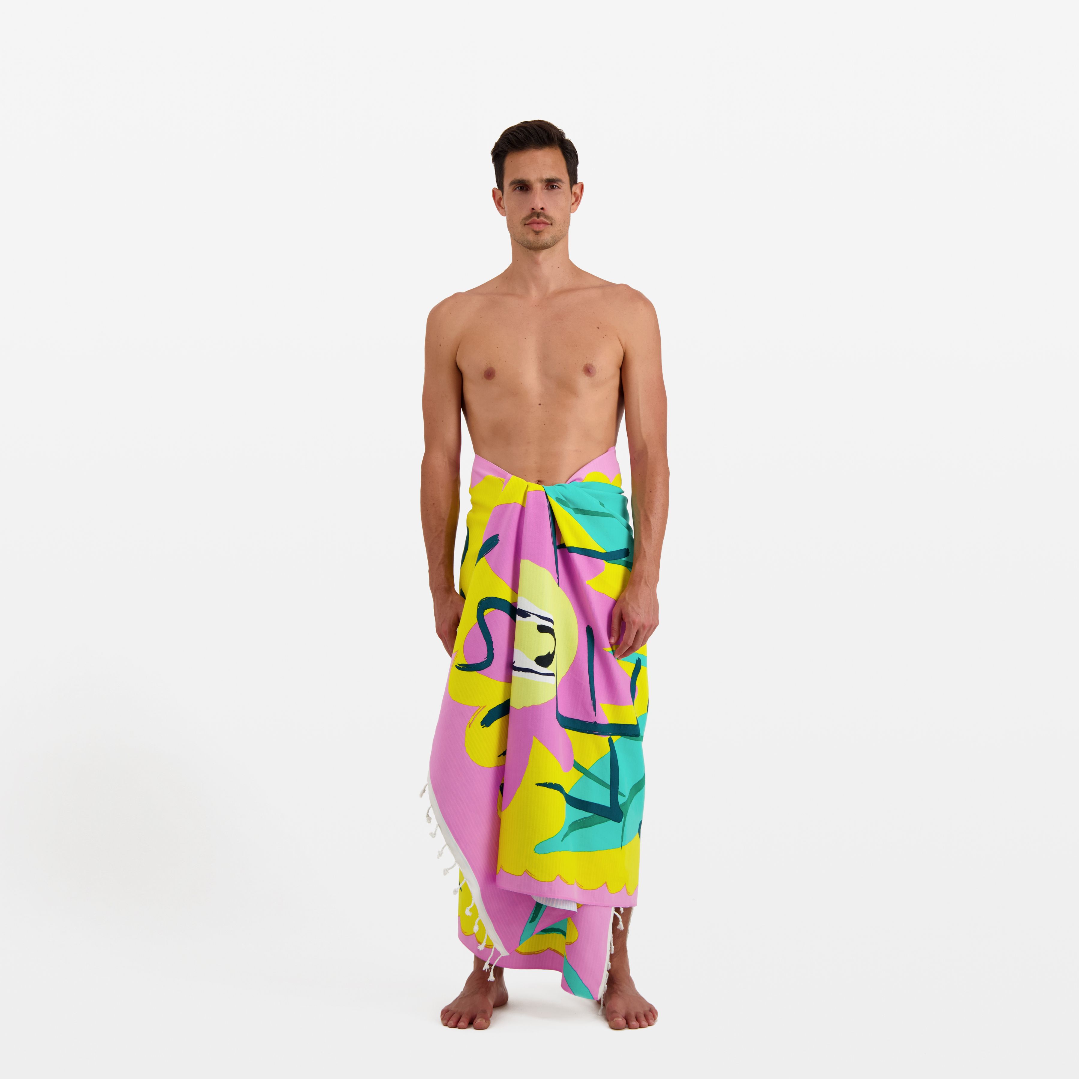 Fouta Towel 100 - Flower - Yellow