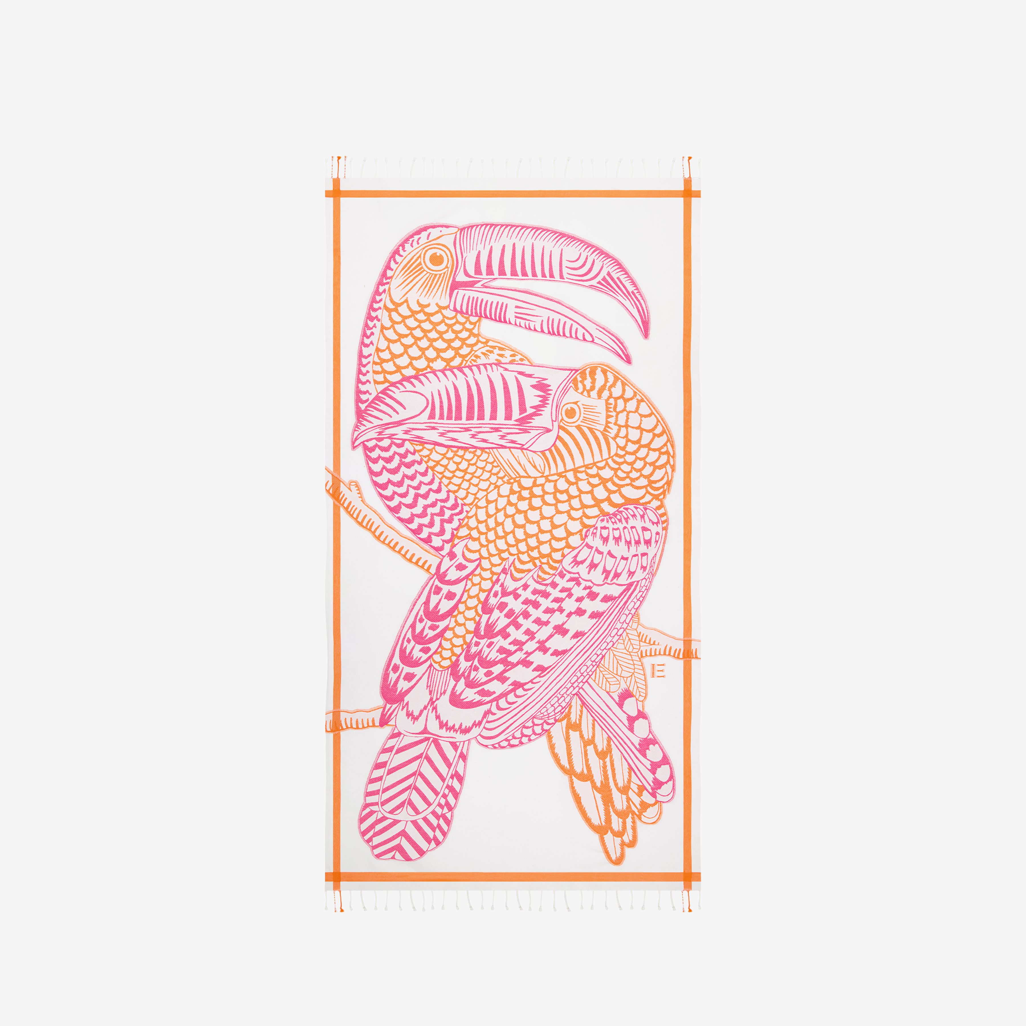 Fouta 100 - Toucan 3D - Rose