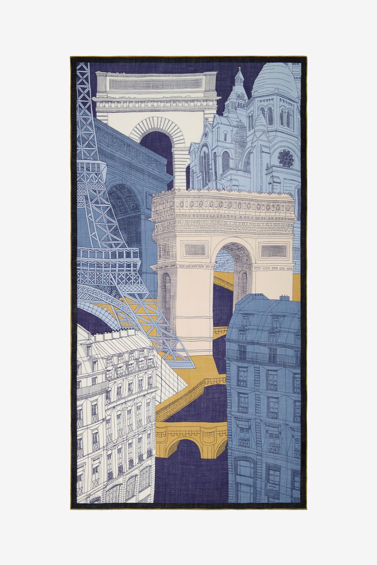 Scarf 100 - Paris - Navy