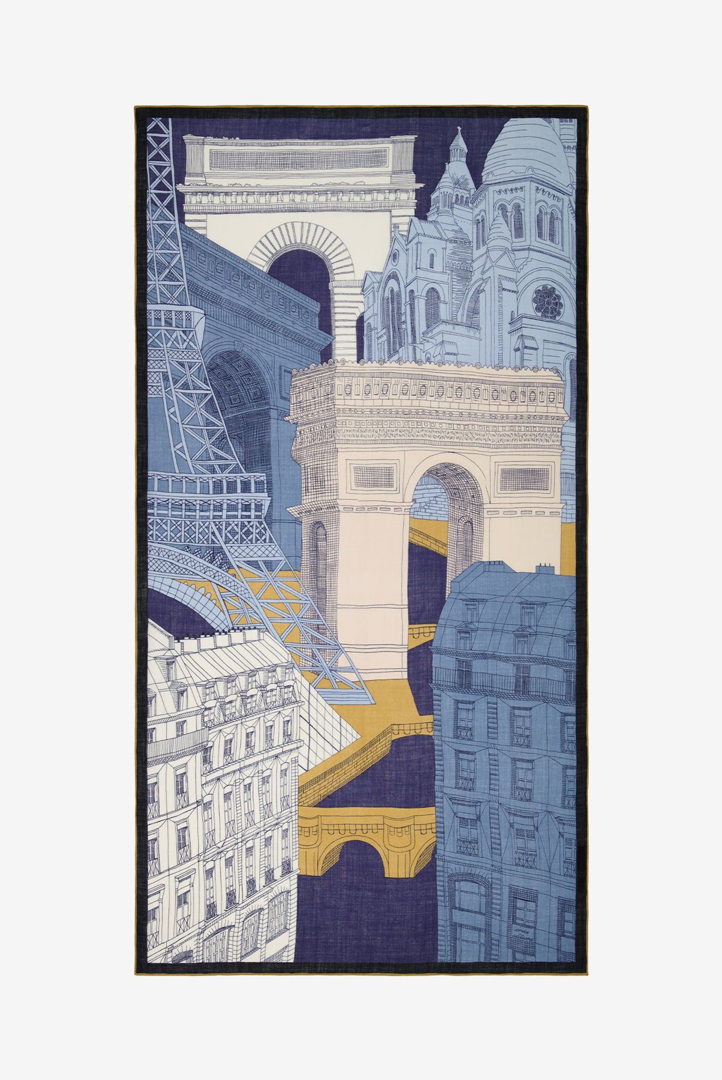 Schal 100 - Paris - Marineblau