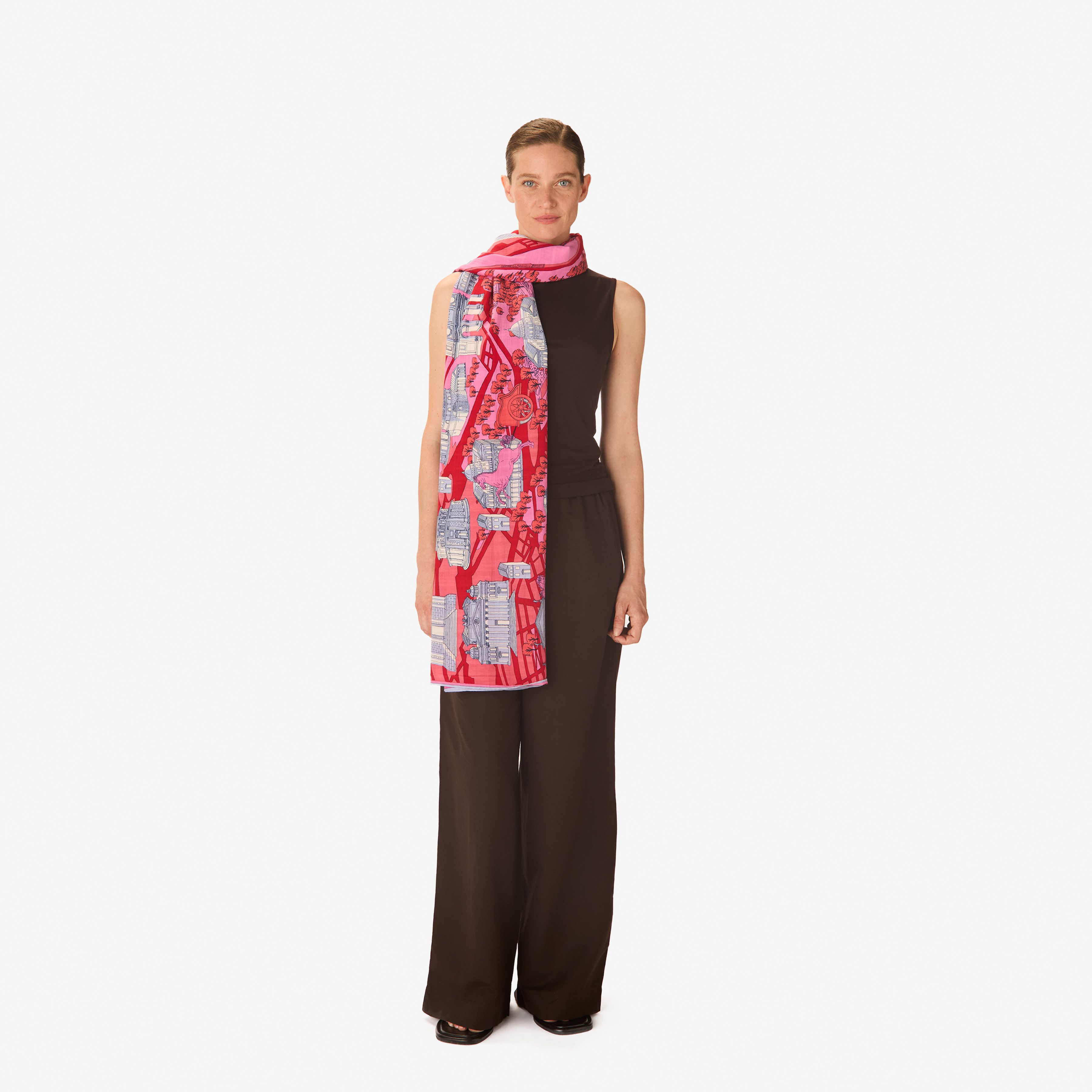 Scarf 100 - Rome - Red