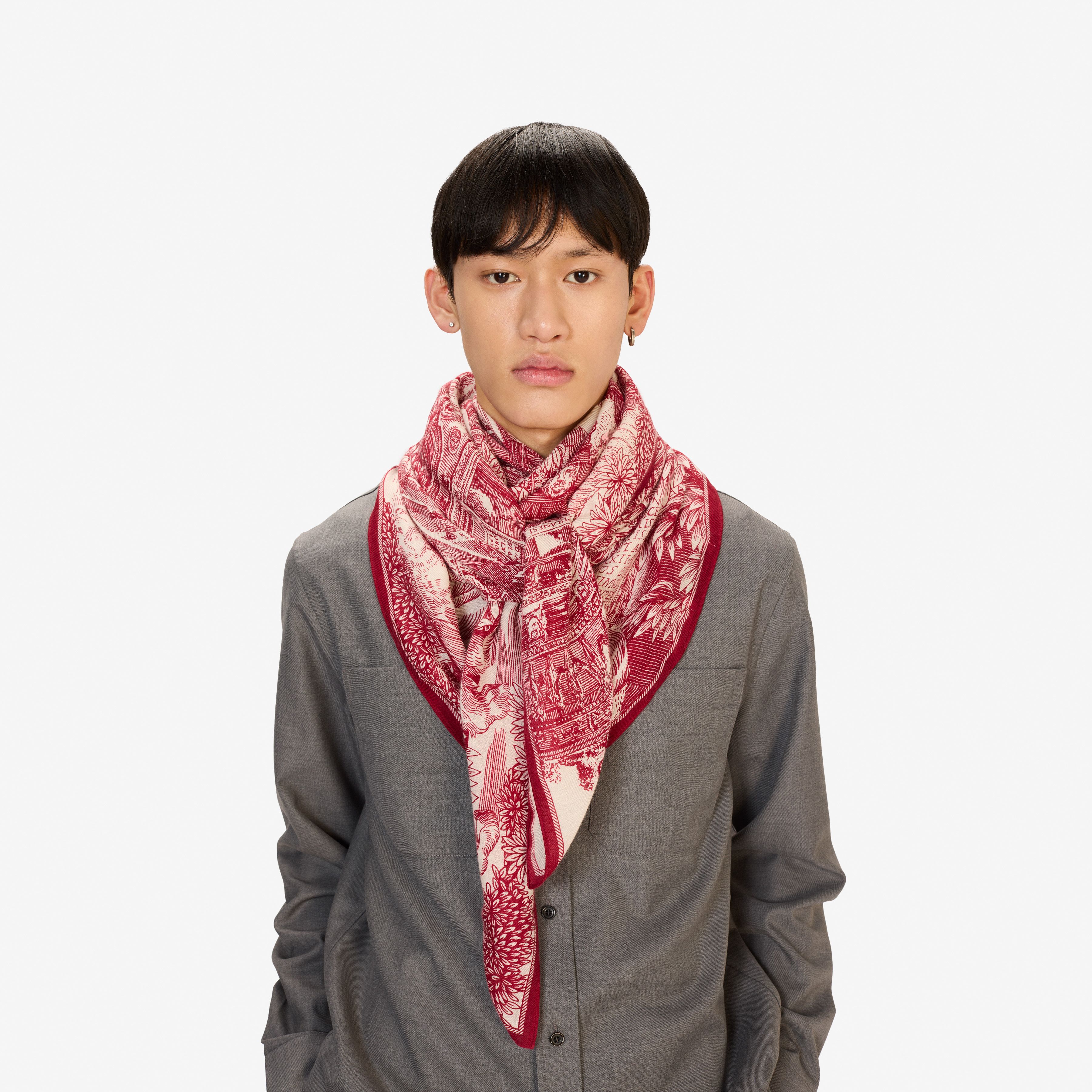 Cashmere Square 130 - Piranesi - Red