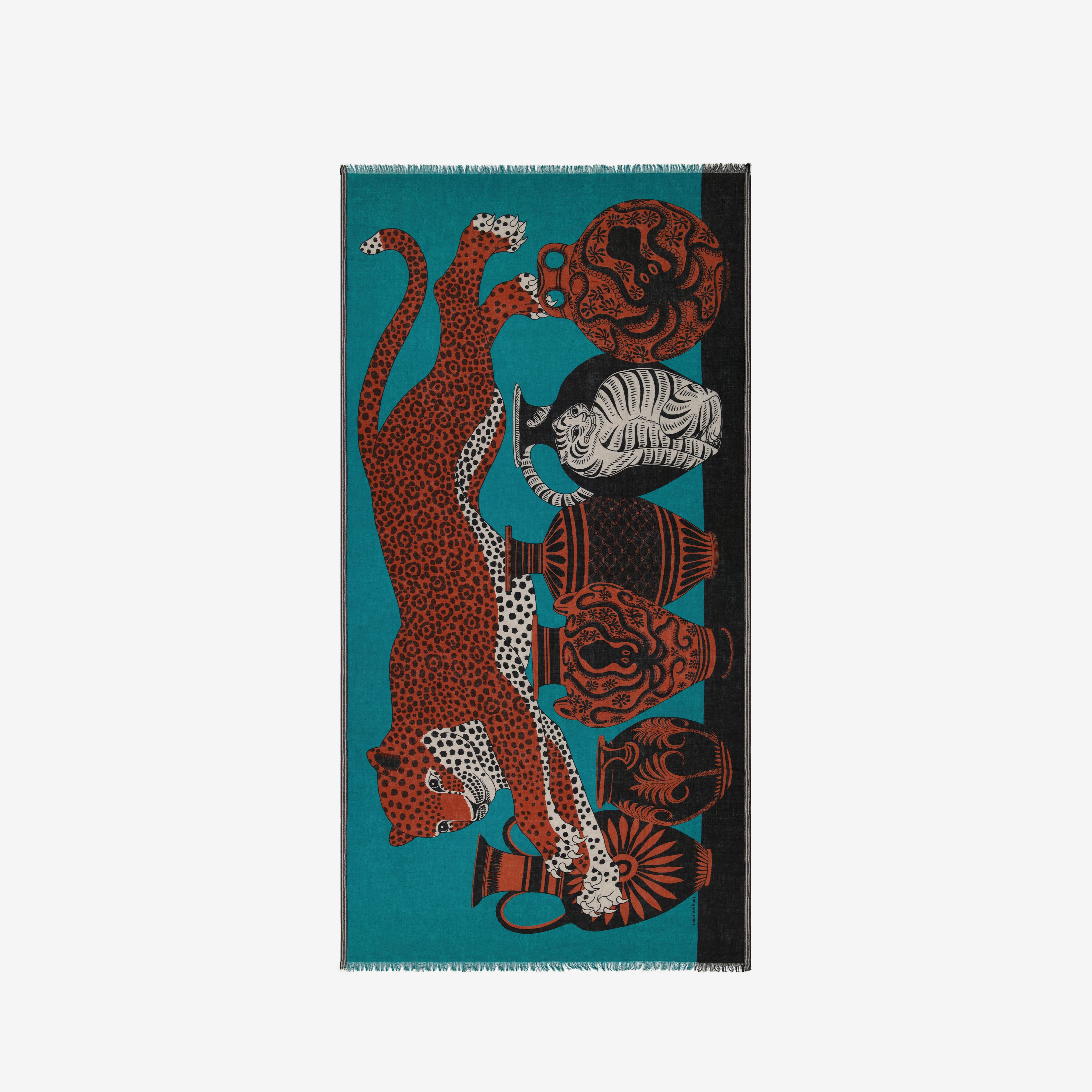 Cashmere Scarf 100 - Mykonos - Duck Blue