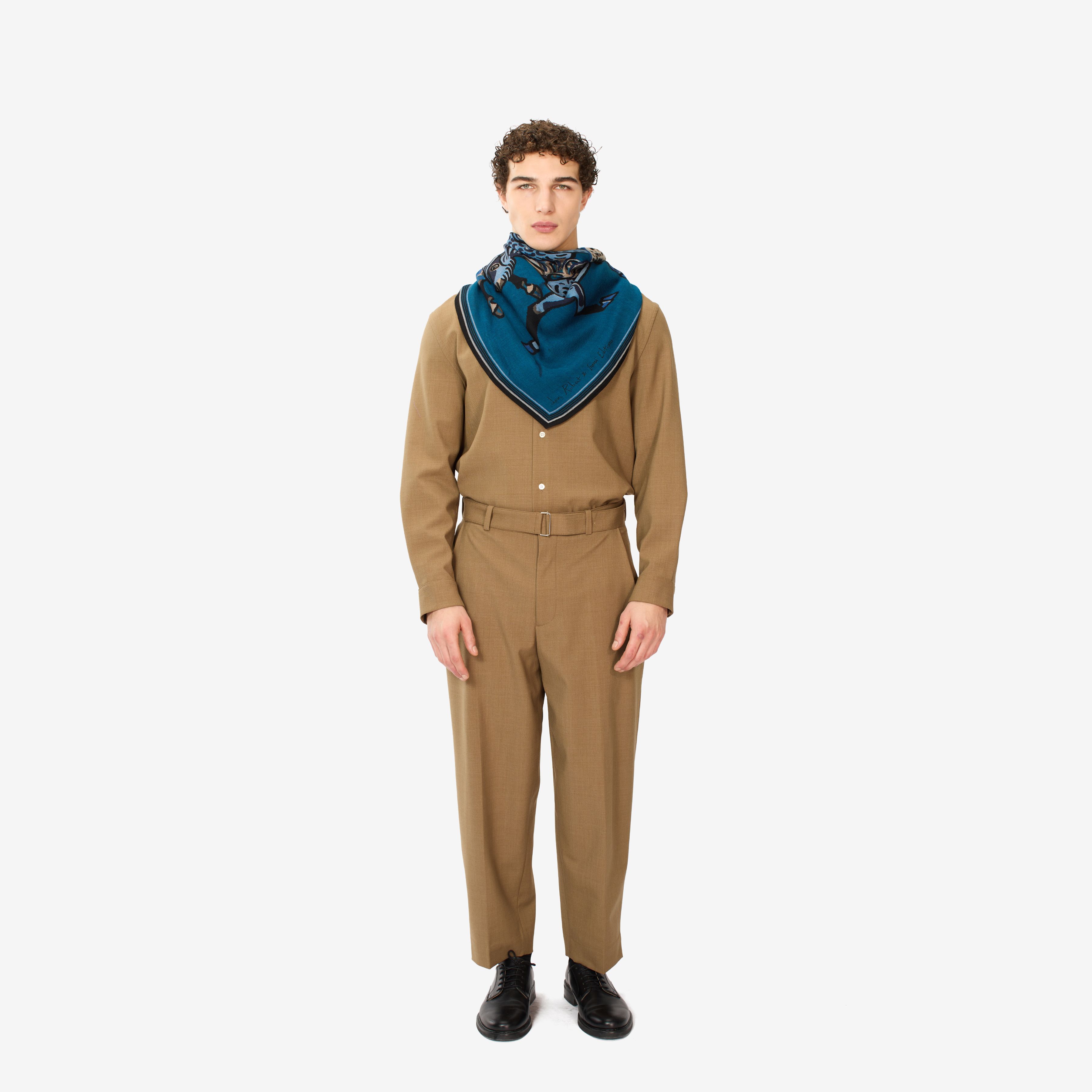 Carré 130 - Western - Bleu