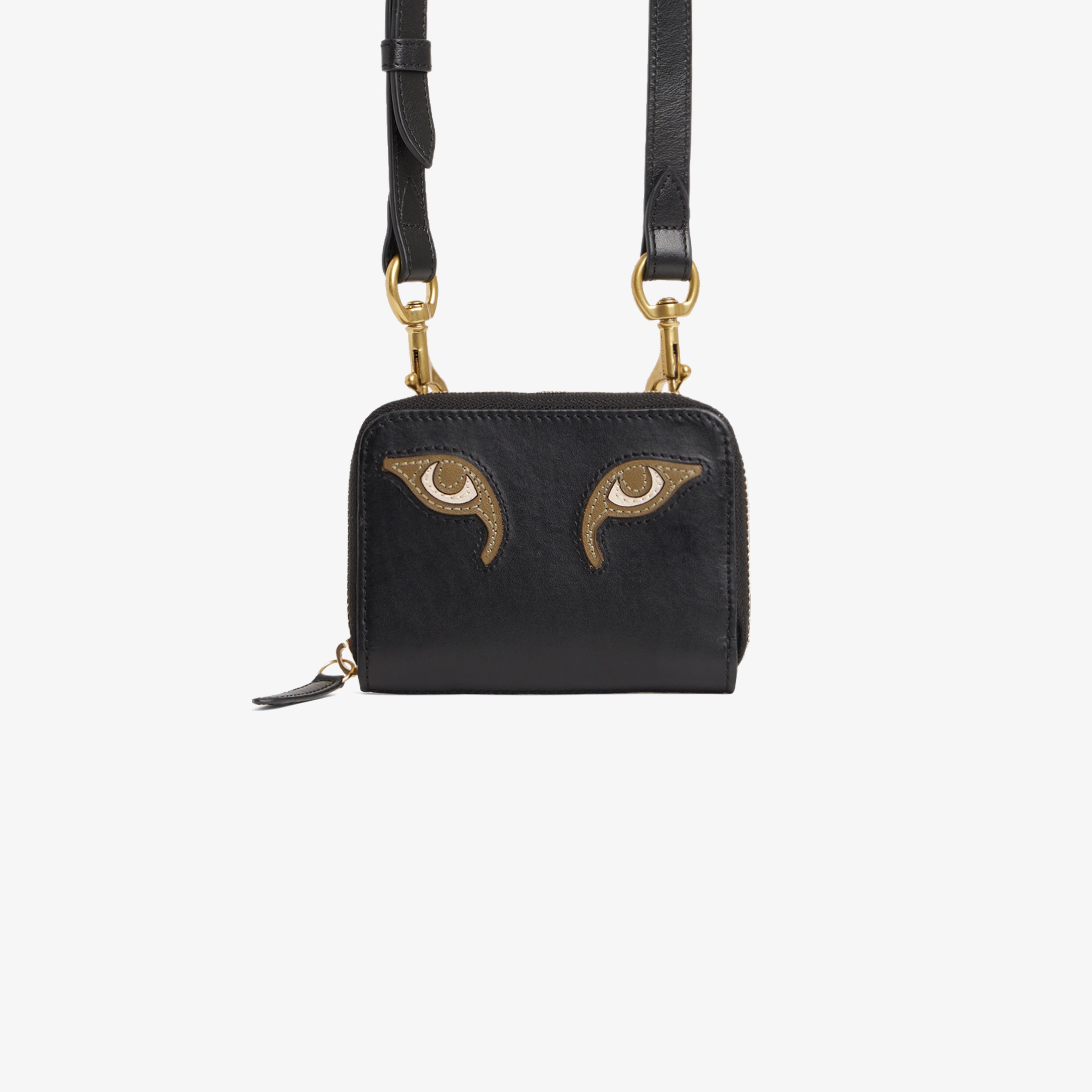 Cross Body Wallet S - Eyes - Black