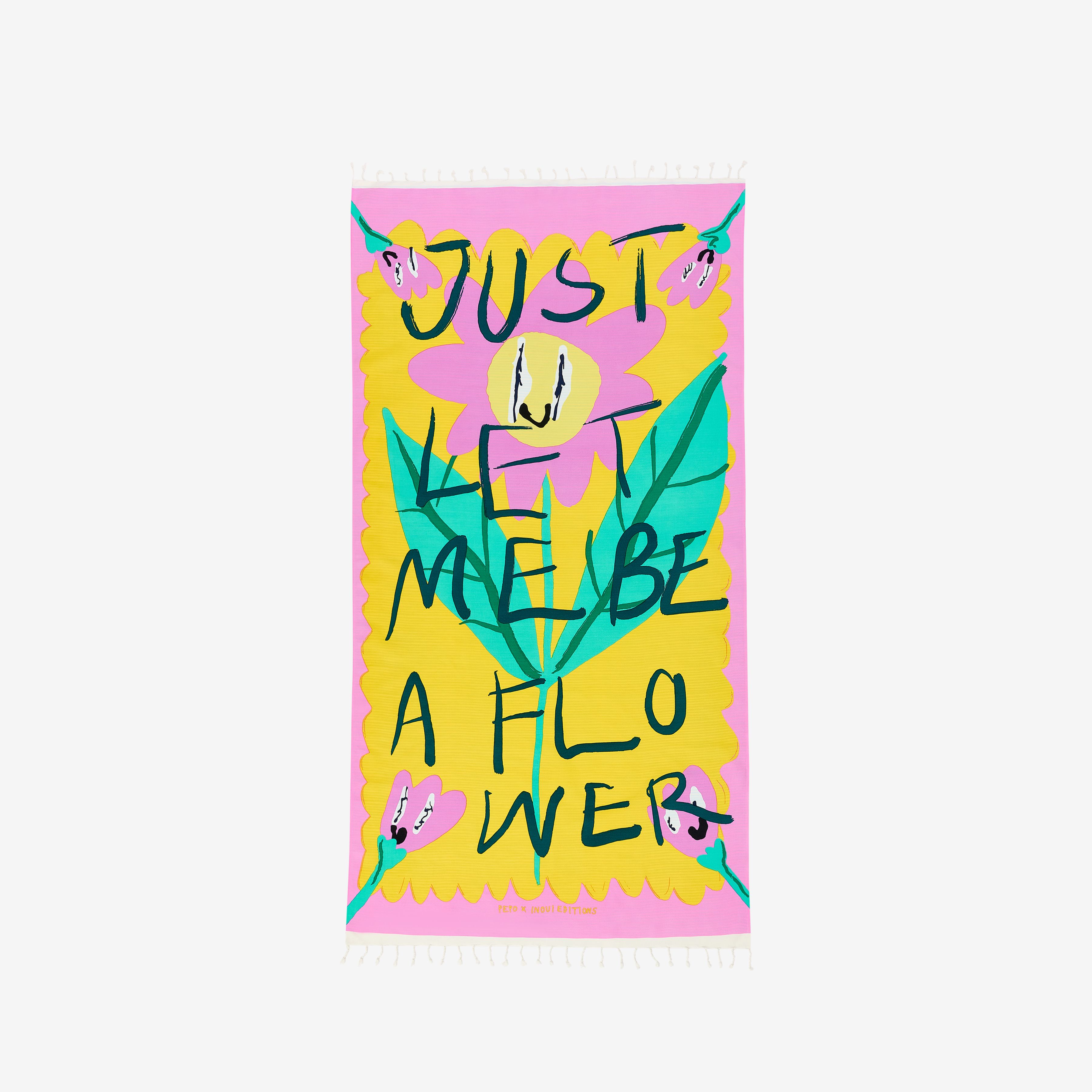 Fouta Towel 100 - Flower - Yellow