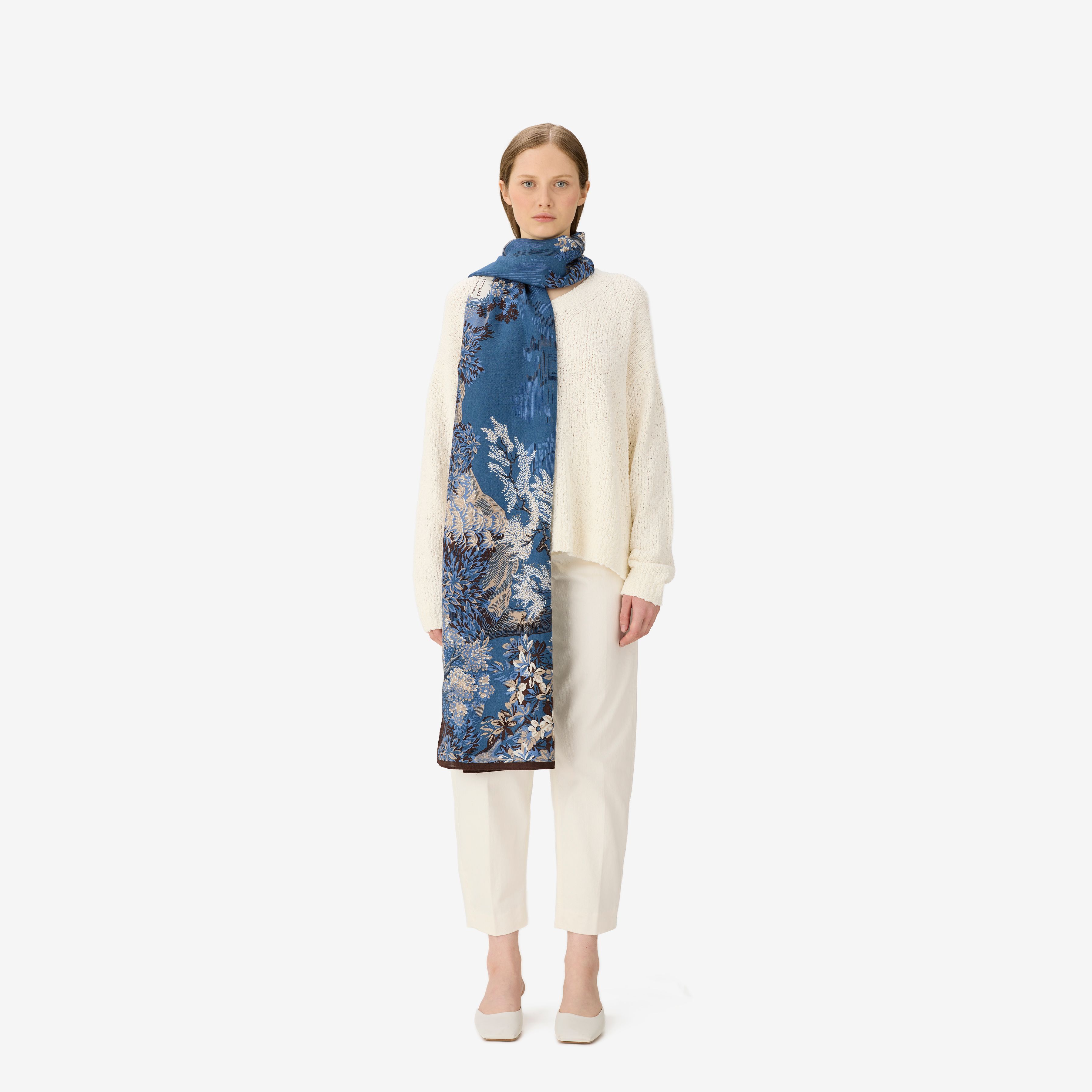 Scarf 100 - Come - Blue