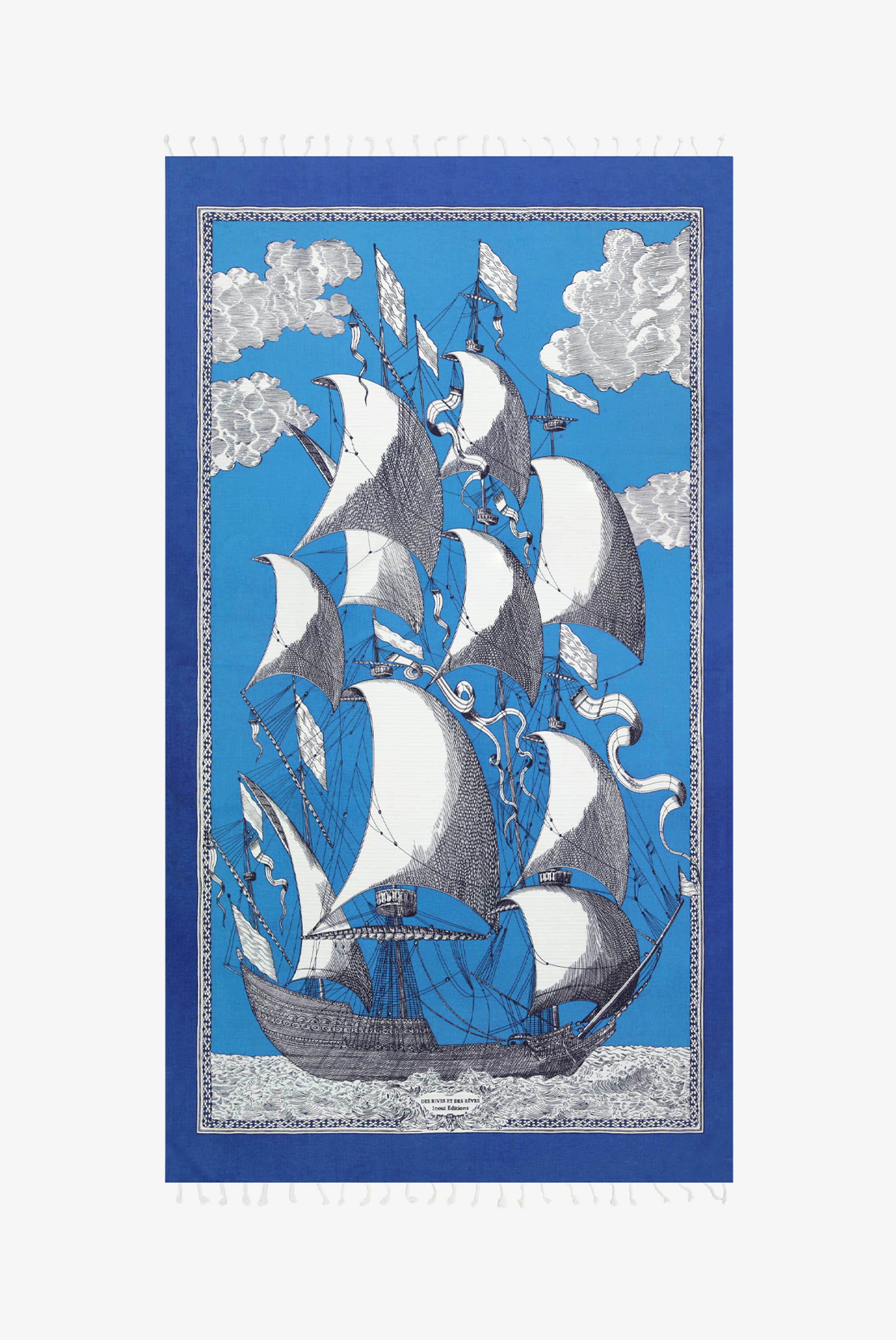 Fouta Towel 100 - Des Rives Et Des Reves - Blue