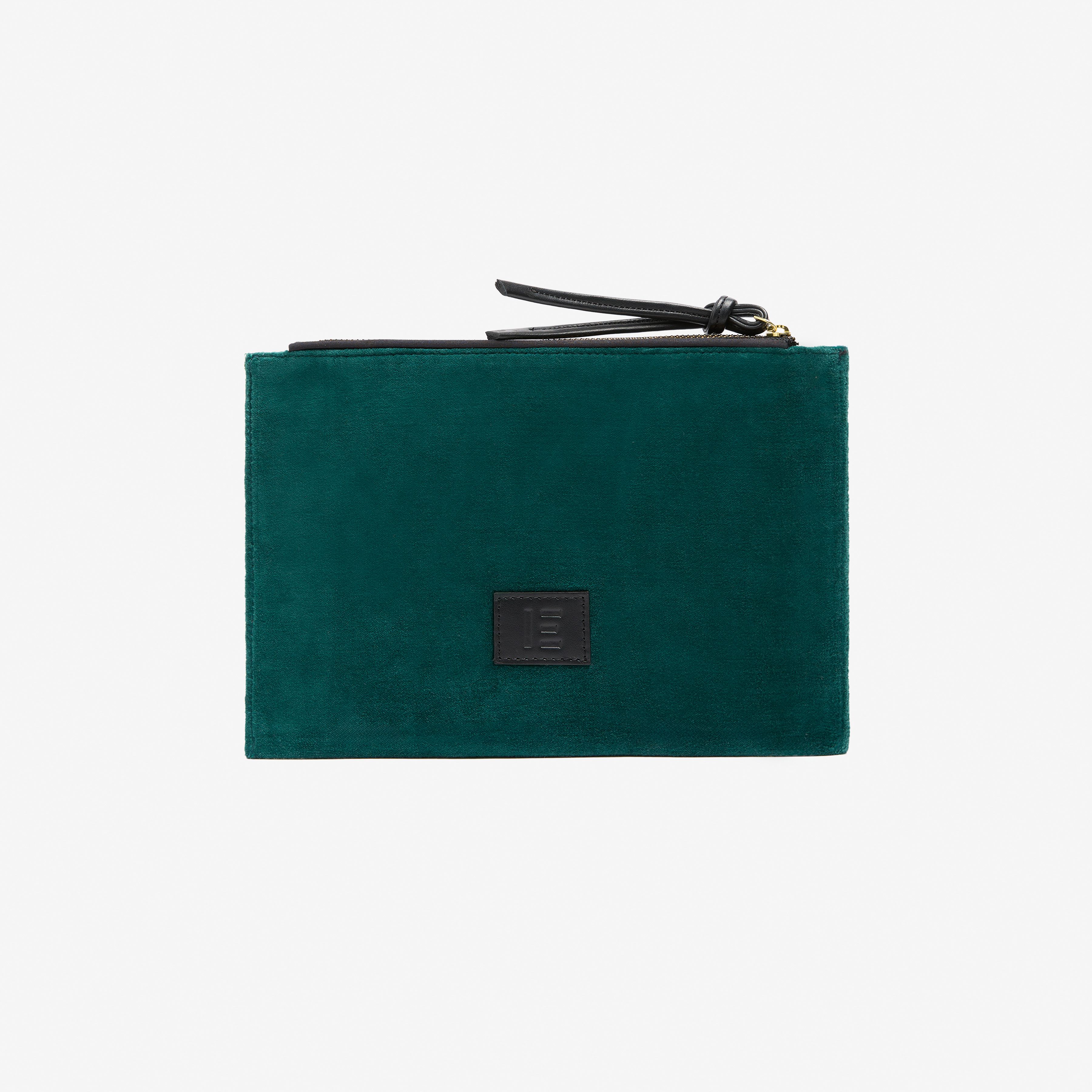 Embroidered Pouch - Le Couturier - Emerald